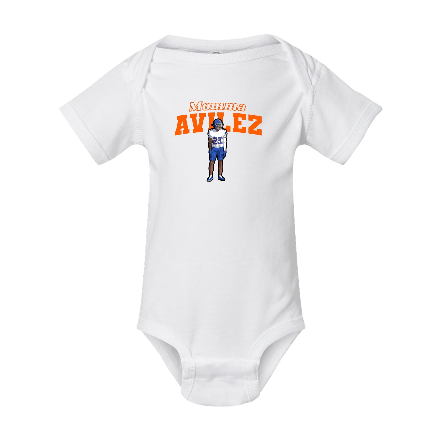 Baby Onesie — Mothers Day Block in White