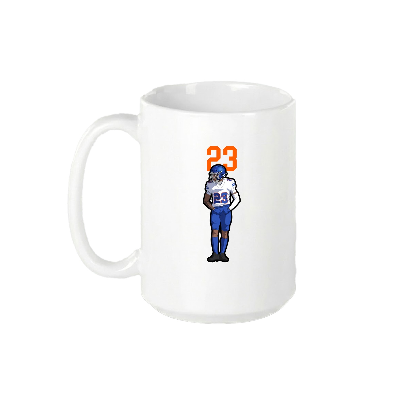 15oz Coffee Mug — Number Top in White