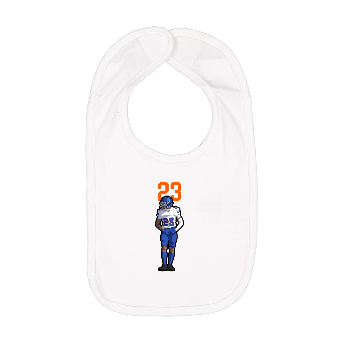 Infant Bib — Number Top in White