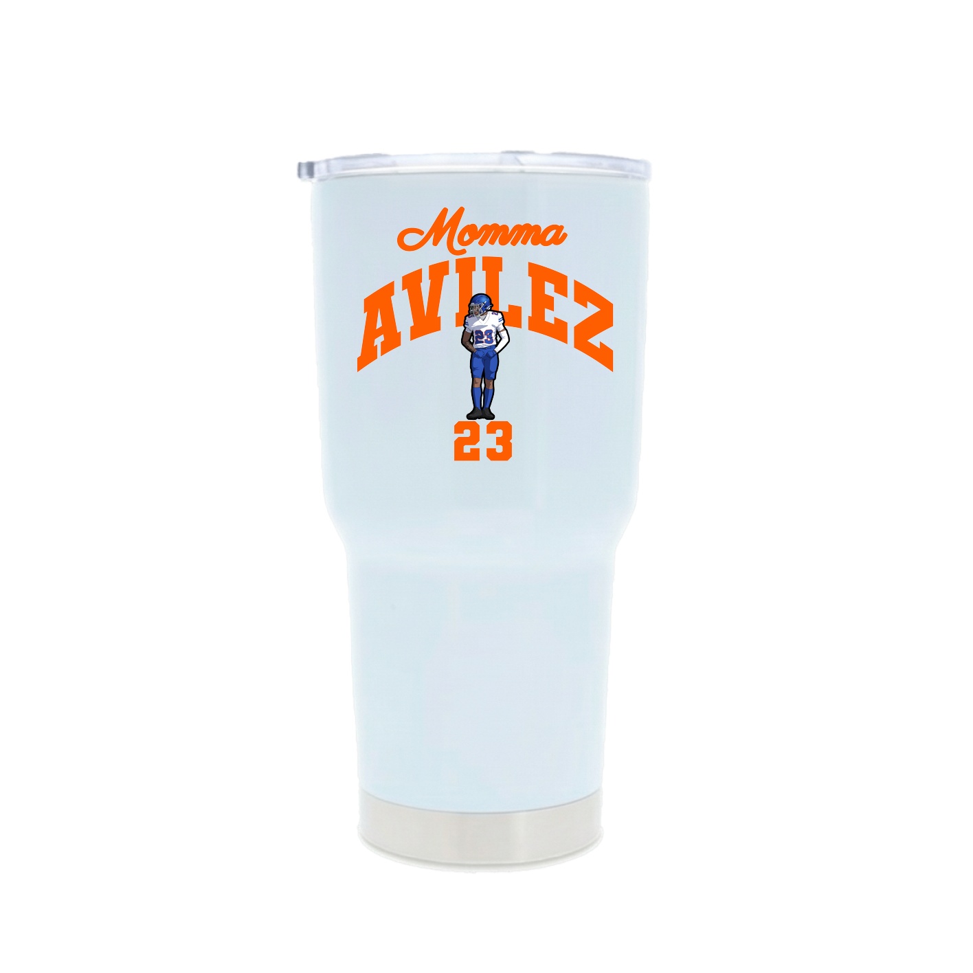 30oz Stainless Steel Tumbler — Mothers Day Arch in White