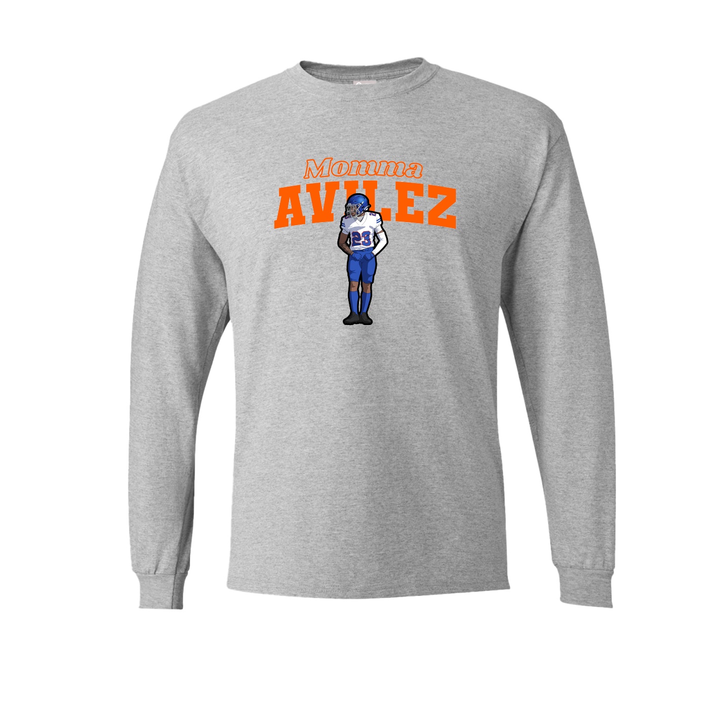 Long Sleeve Tee — Mothers Day Block in Grey