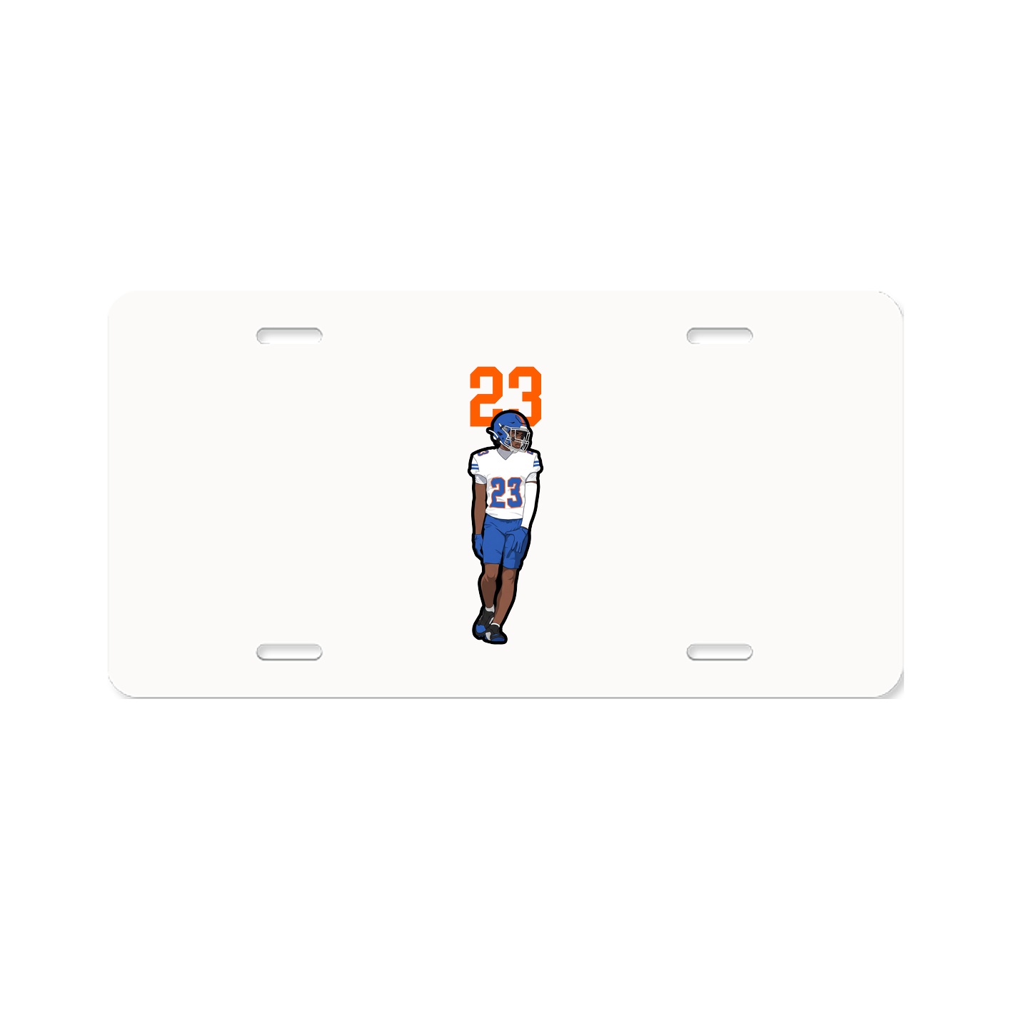 License Plate — Number Top in Classic