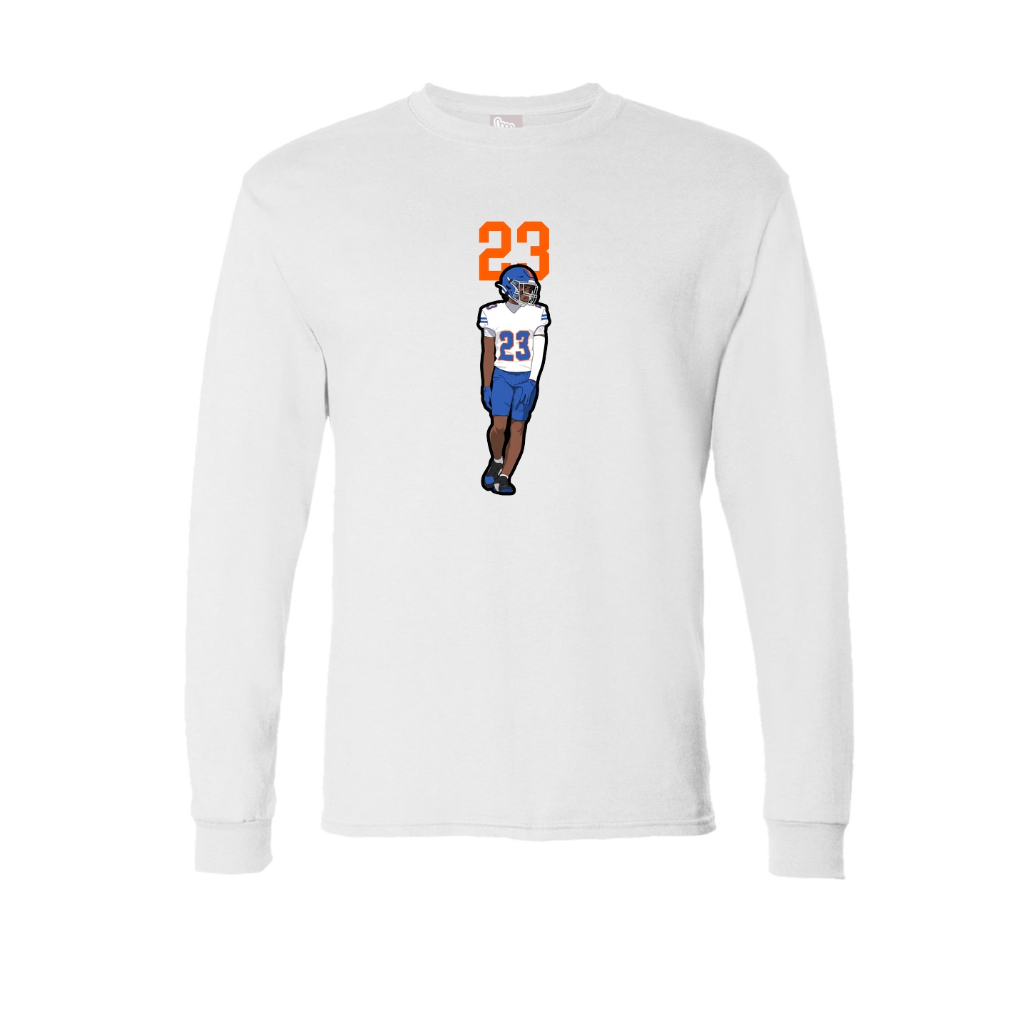 Long Sleeve Tee — Number Top in White
