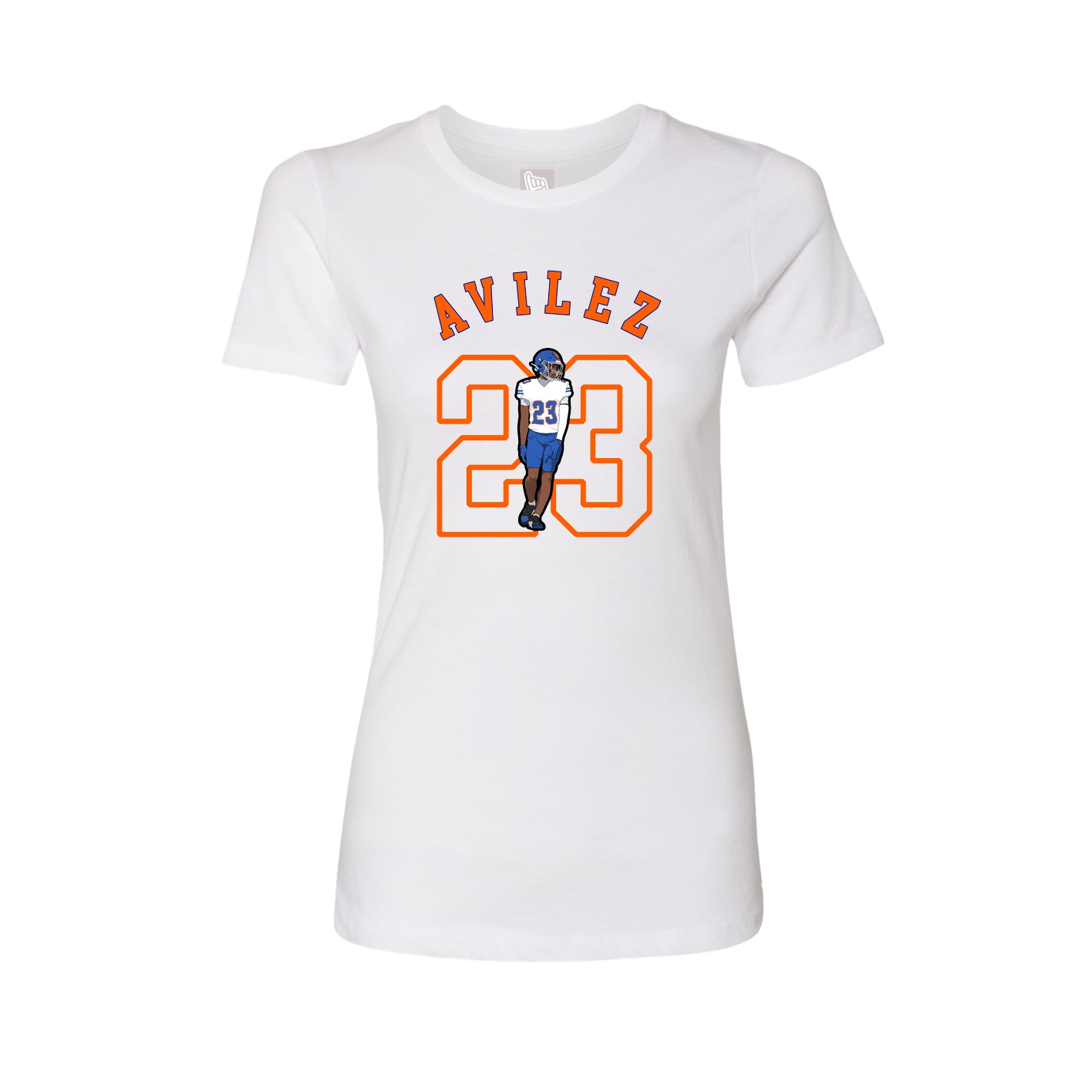 Fitted Women's Tee — Shirsey Arch in White