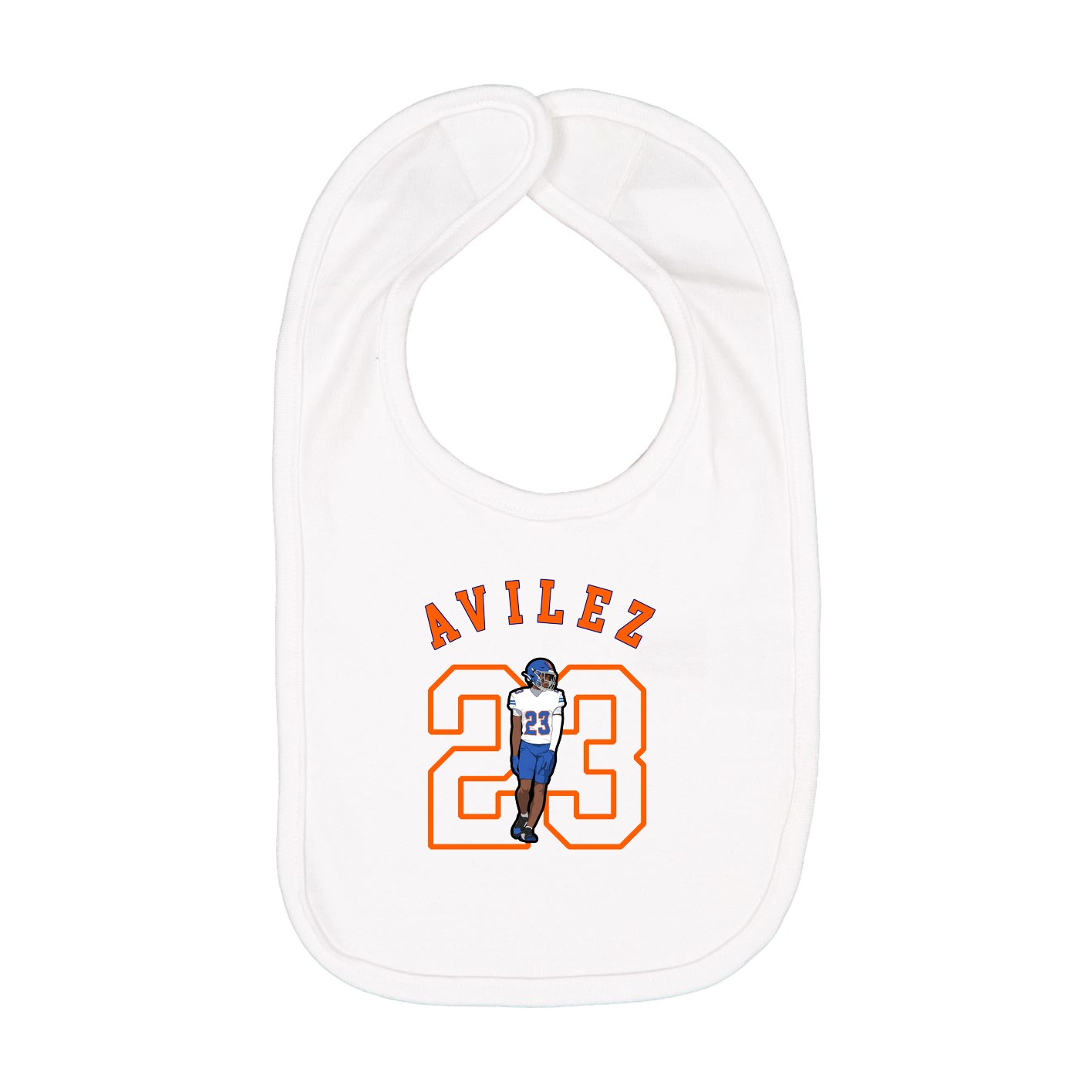 Infant Bib — Shirsey Arch in White