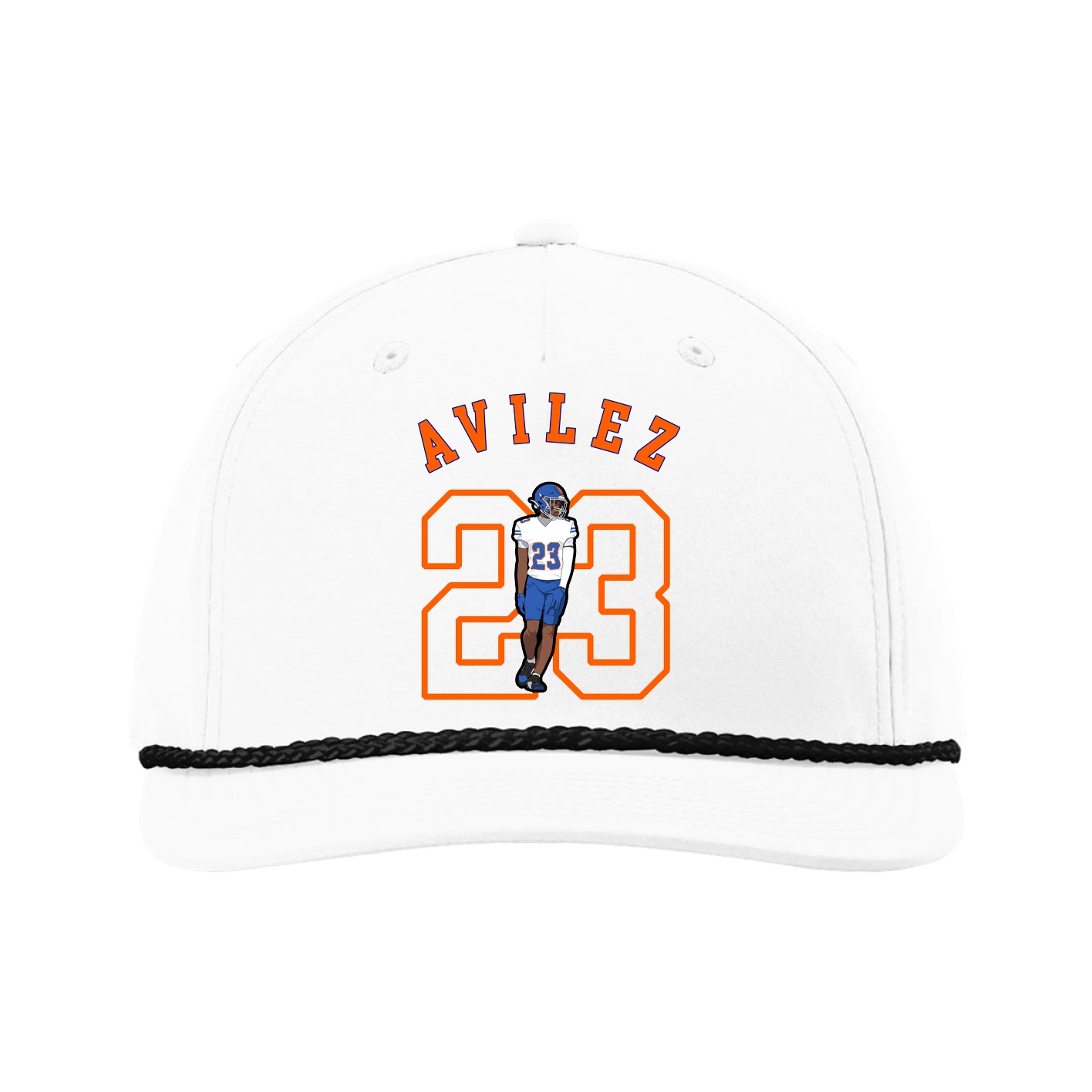 Five-Panel Classic Rope Cap — Shirsey Arch in White