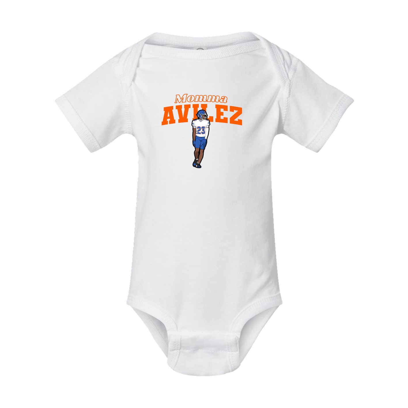 Baby Onesie — Mothers Day Block in White
