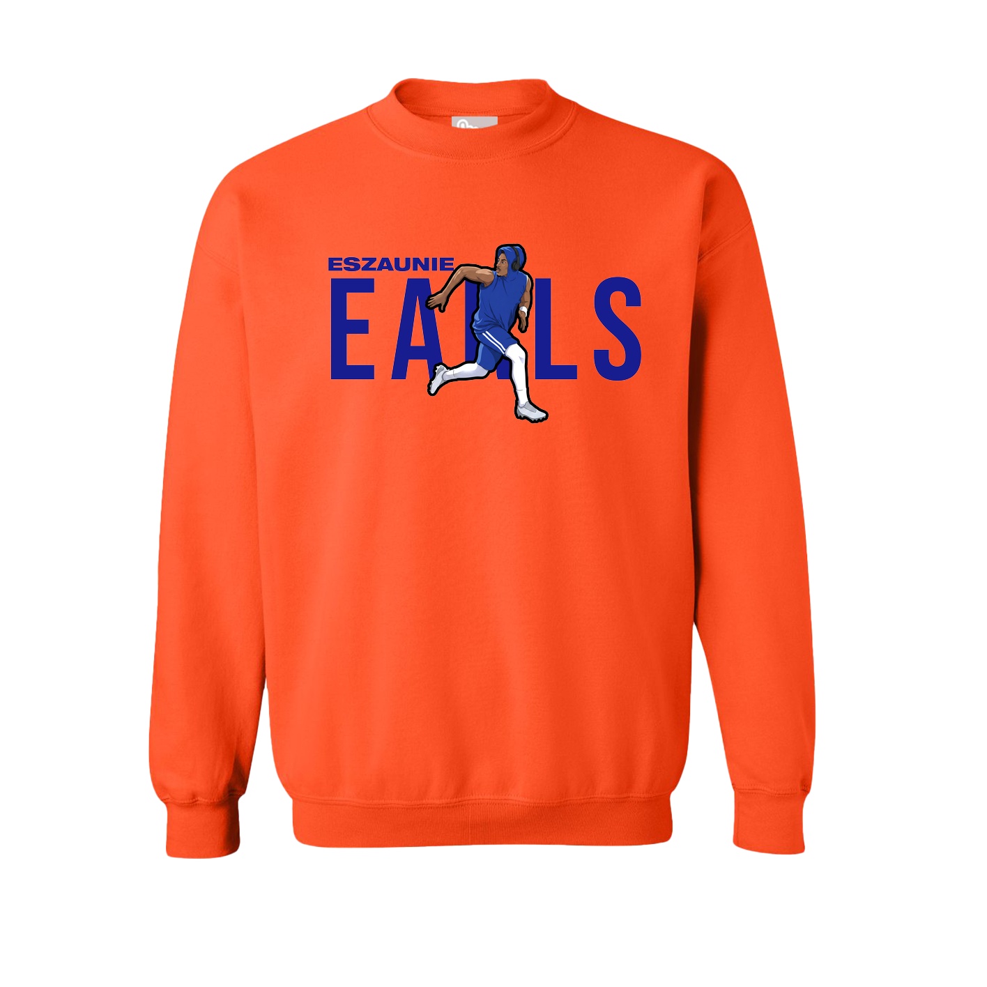 Fleece Crew — Player Name in Orange