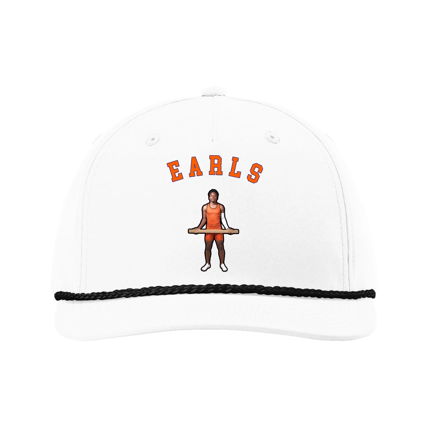 Five-Panel Classic Rope Cap — Shirsey Arch in White