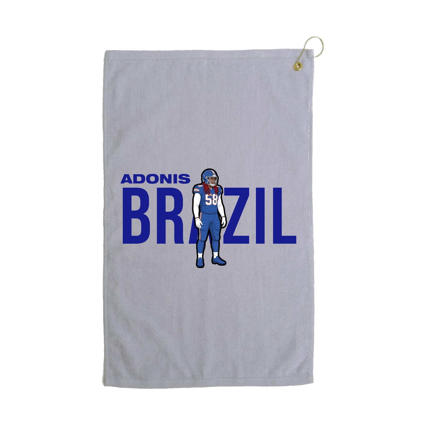 Golf Towel — Player Name in Grey