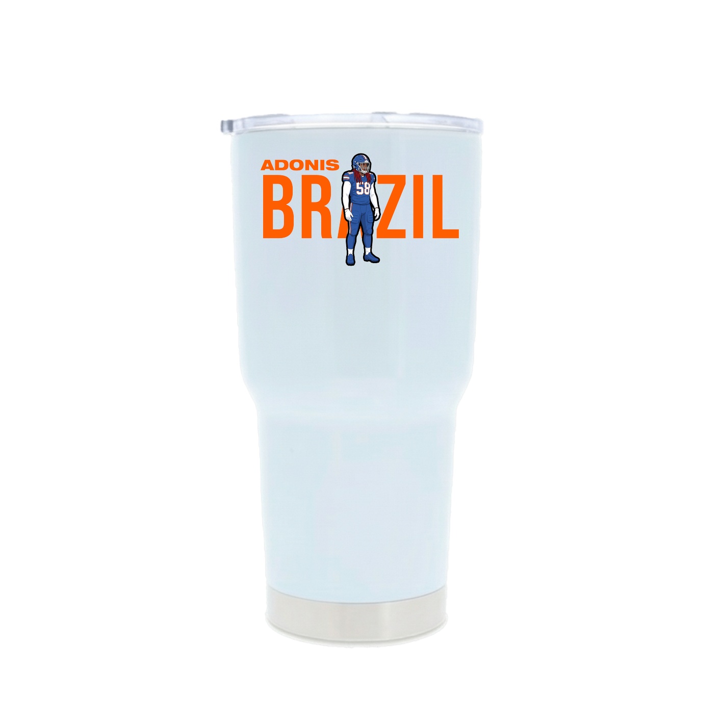 30oz Stainless Steel Tumbler — Player Name in White