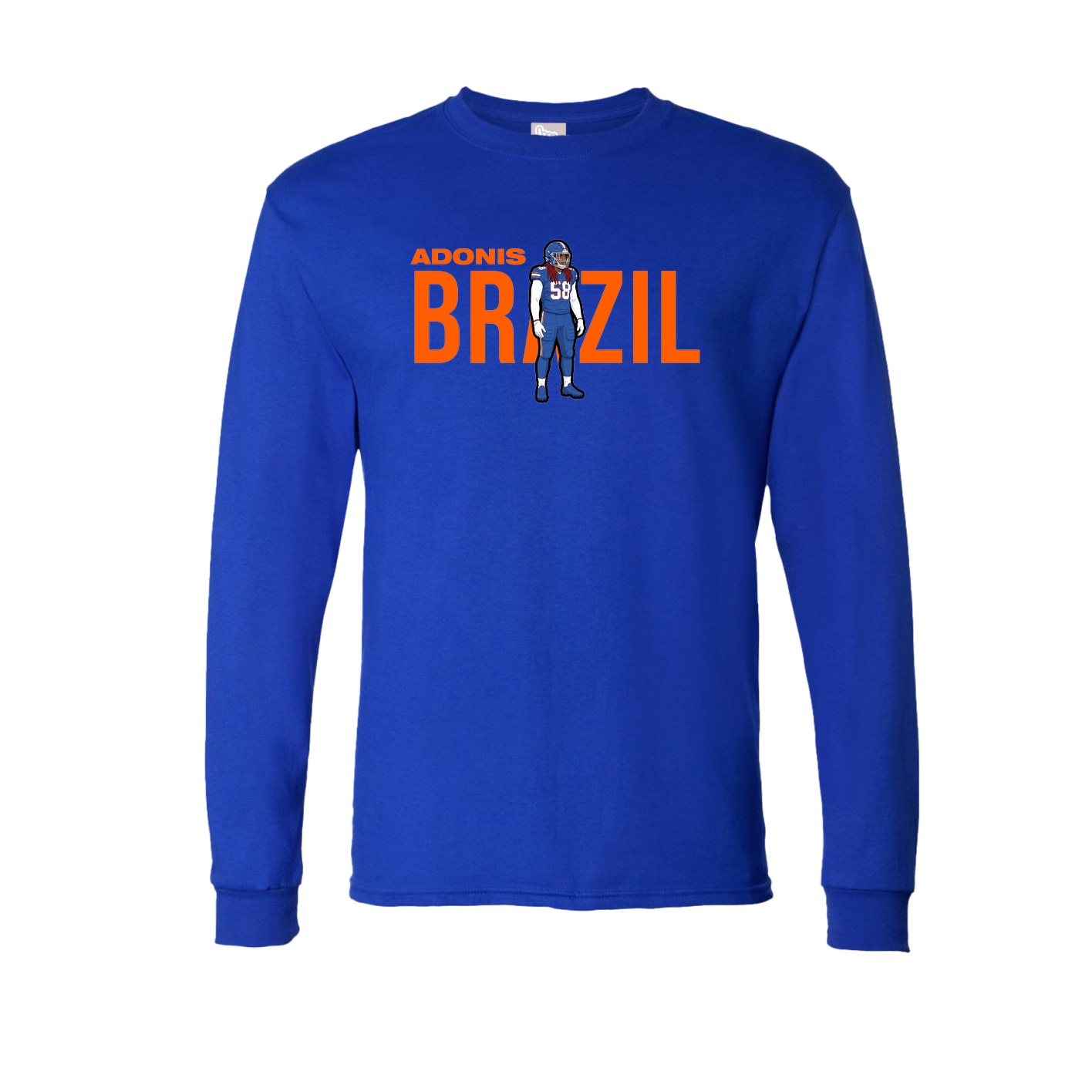 Long Sleeve Tee — Player Name in Royal