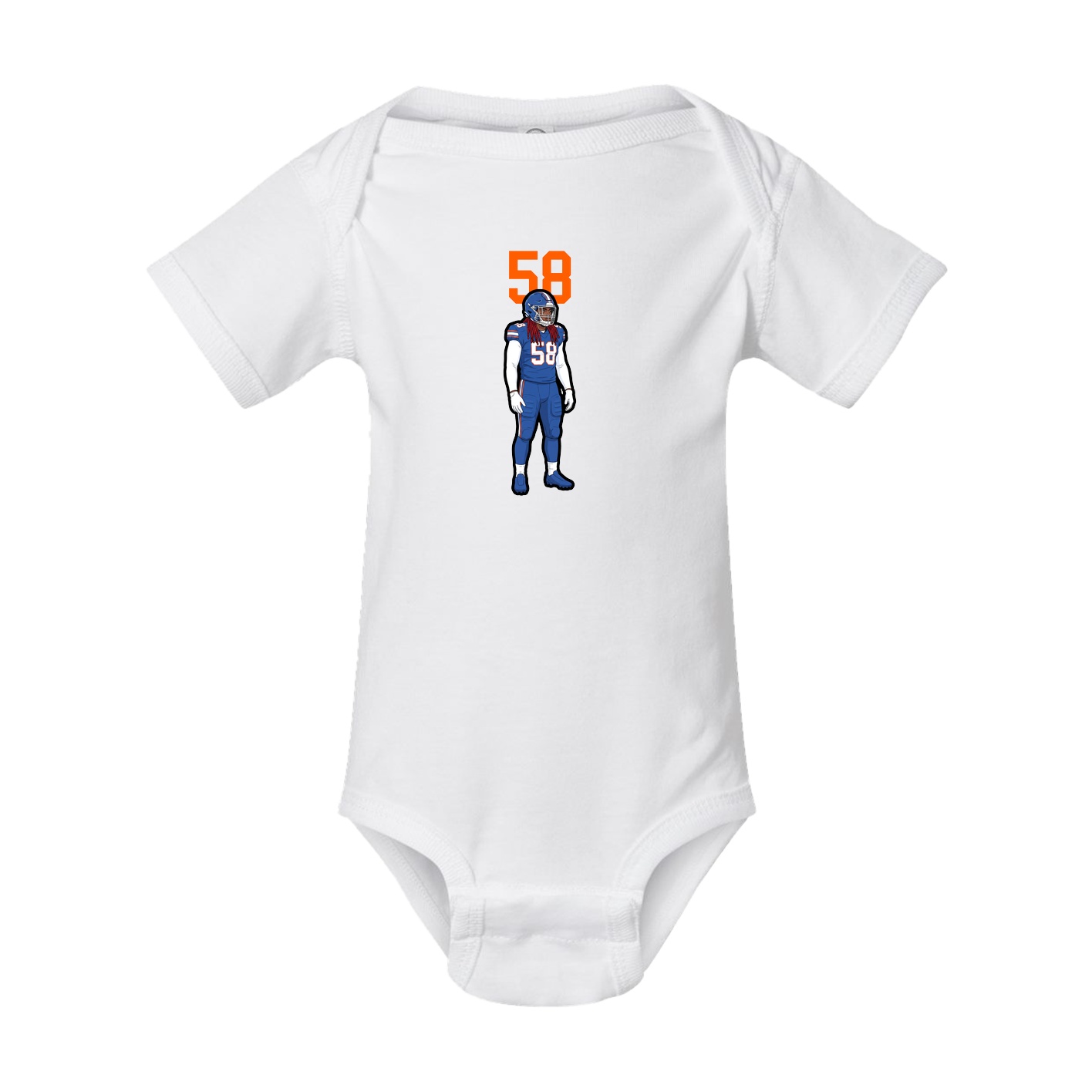Baby Onesie — Number Top in White