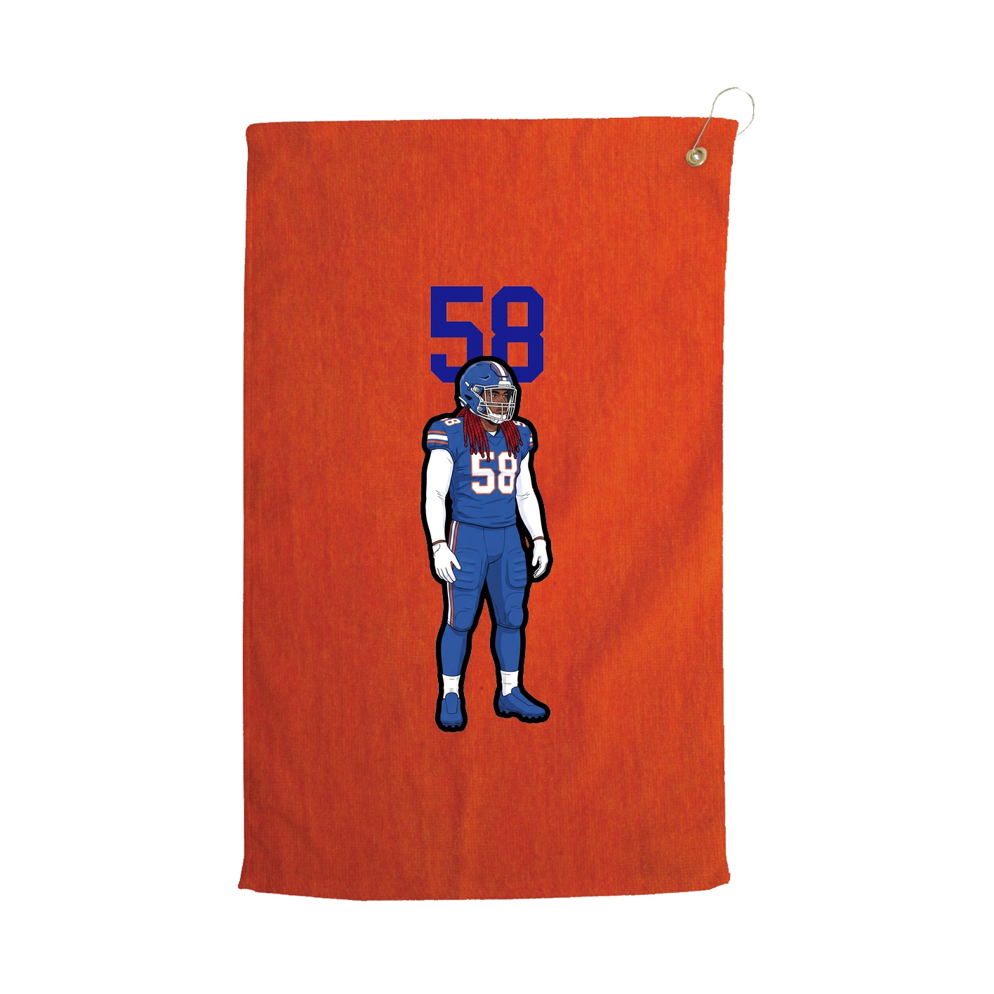 Golf Towel — Number Top in Orange