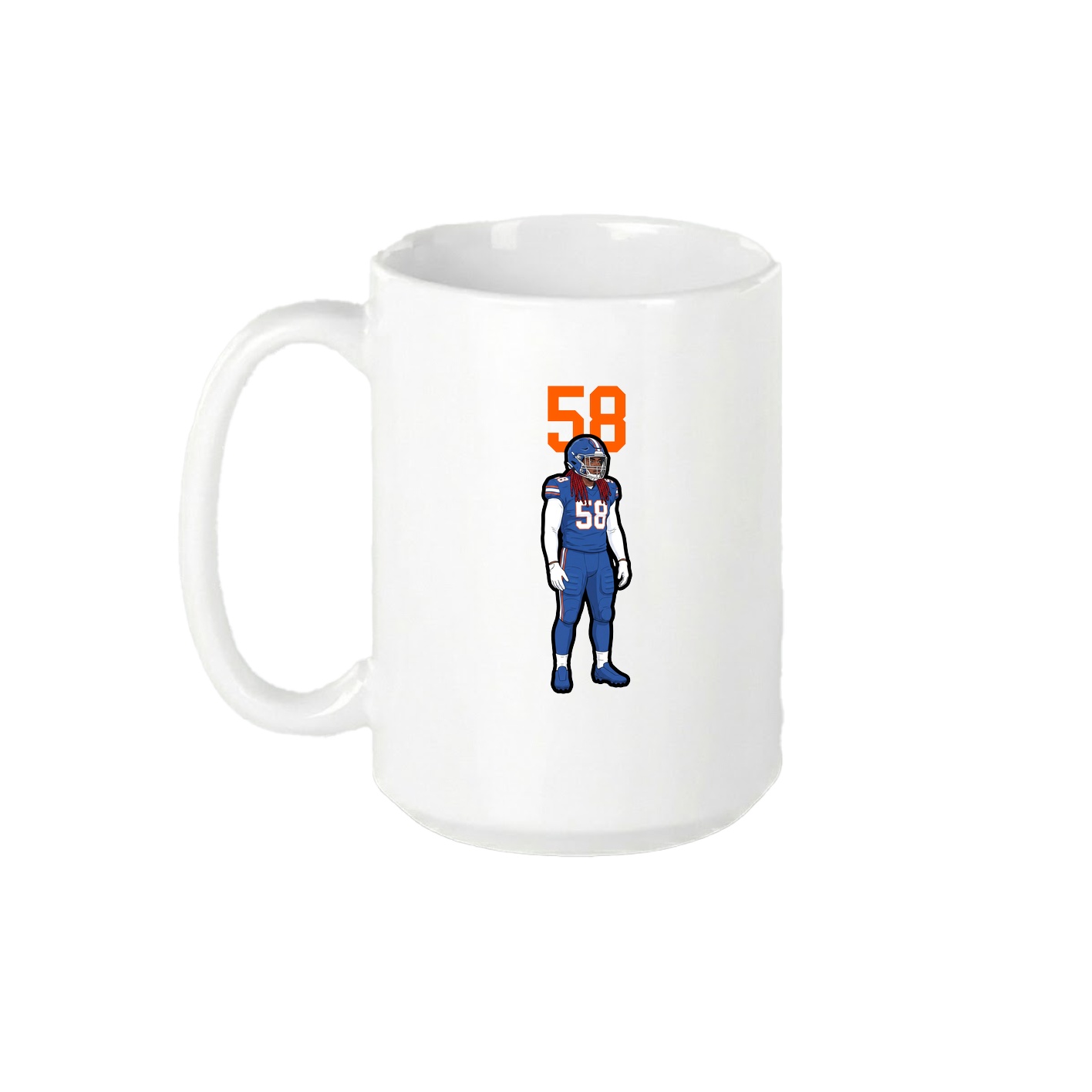 15oz Coffee Mug — Number Top in White