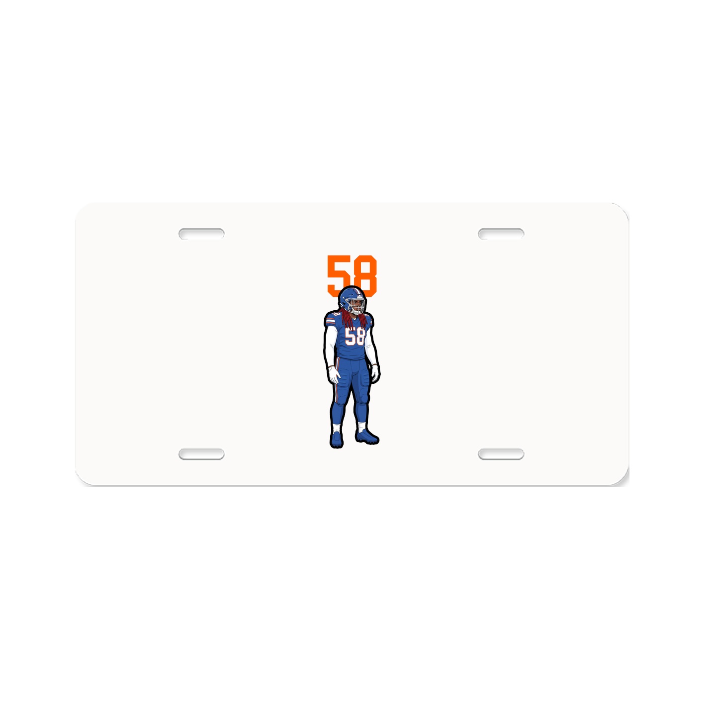 License Plate — Number Top in Classic