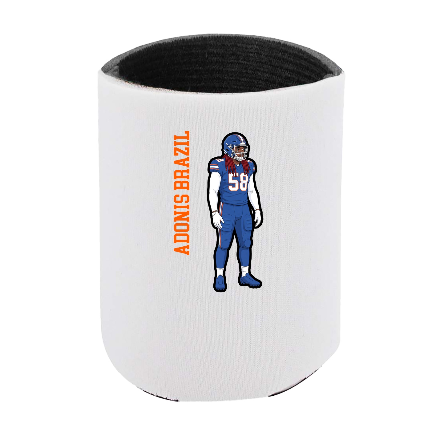 Can Holder — Name Vertical in White