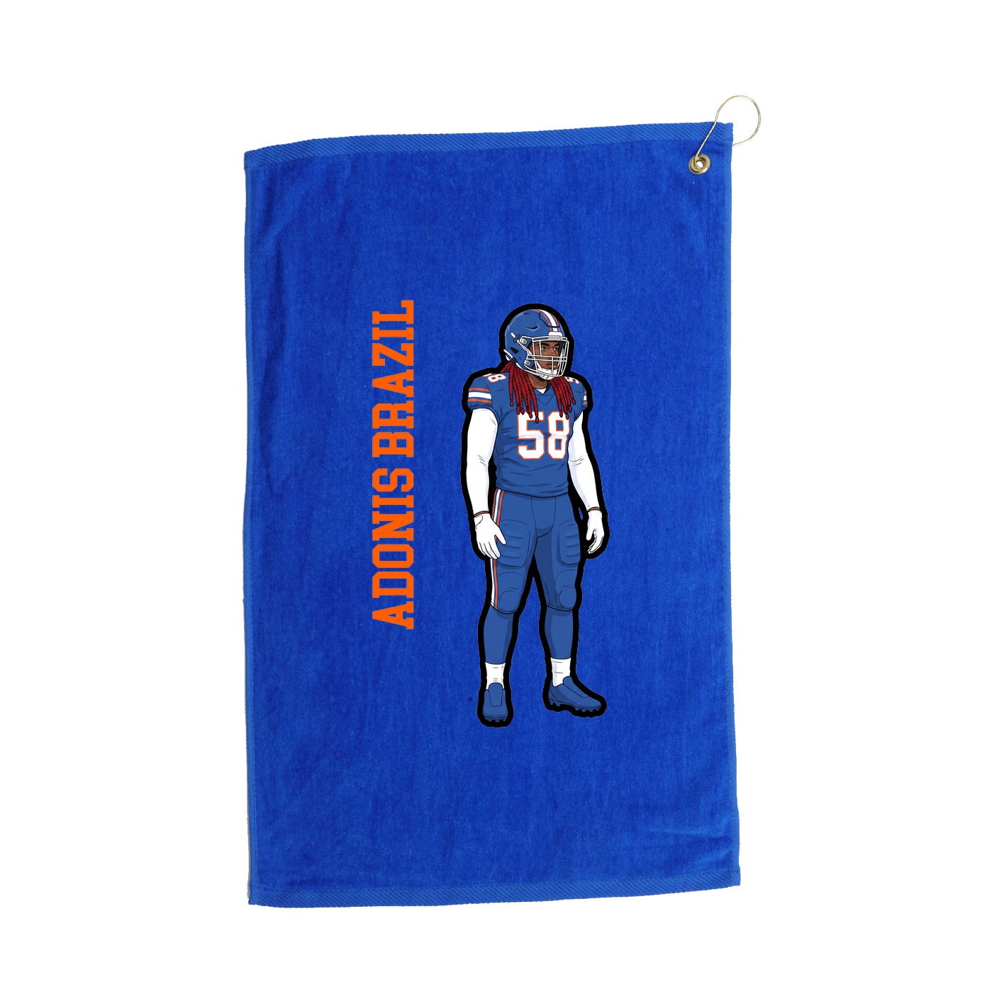 Golf Towel — Name Vertical in Royal