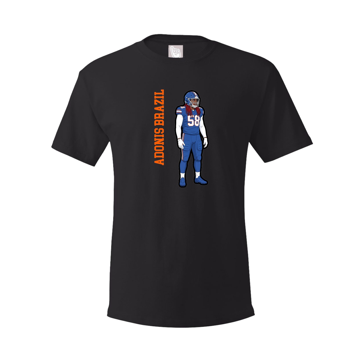 Youth Tee — Name Vertical in Black