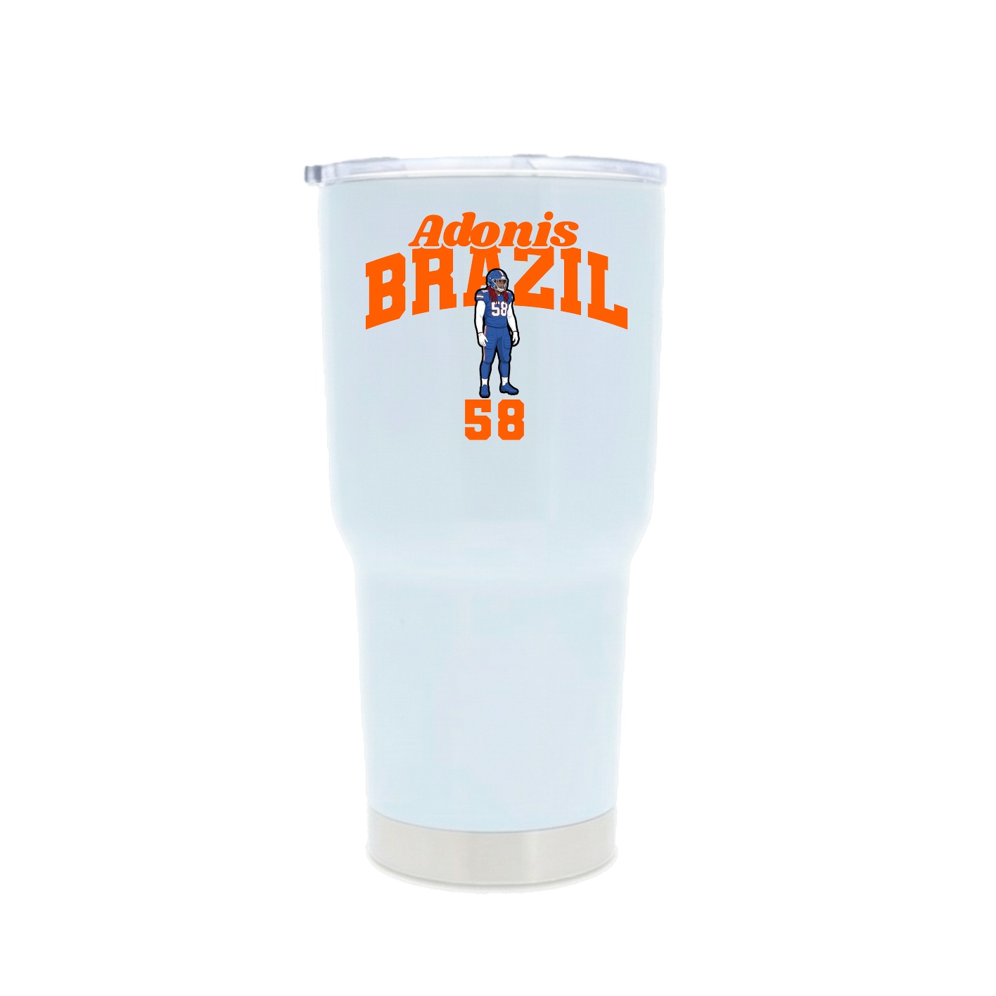 30oz Stainless Steel Tumbler — Signature Arch in White