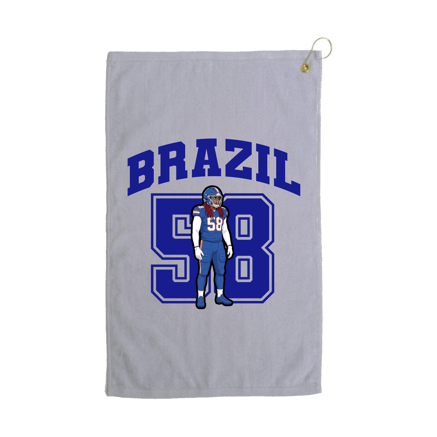 Golf Towel — Number in Grey
