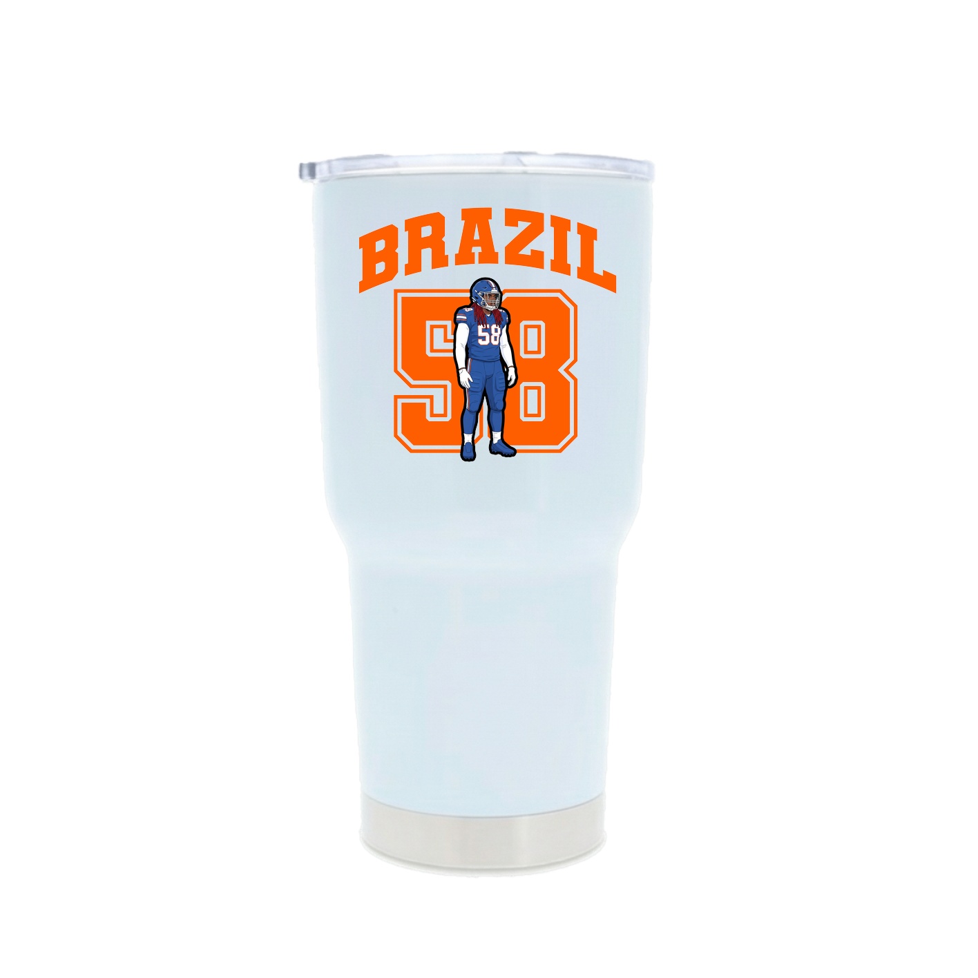 30oz Stainless Steel Tumbler — Number in White