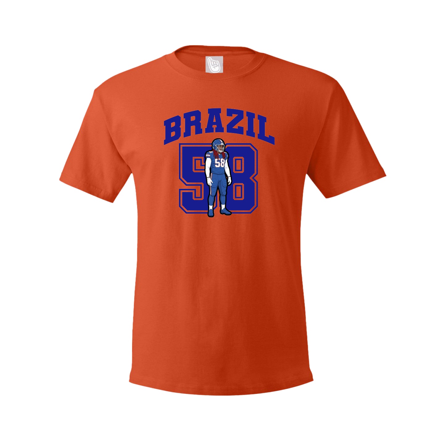 Youth Tee — Number in Orange