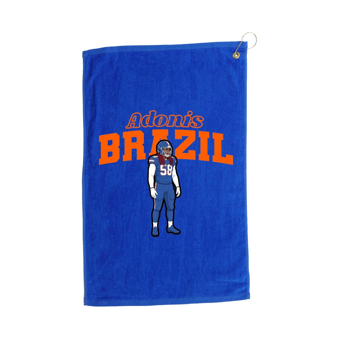 Golf Towel — Name Arch in Royal