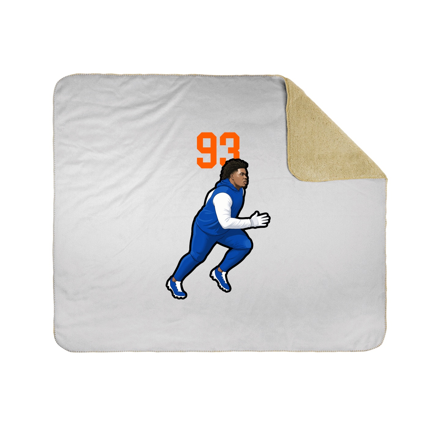 Throw Blanket — Number Top in White
