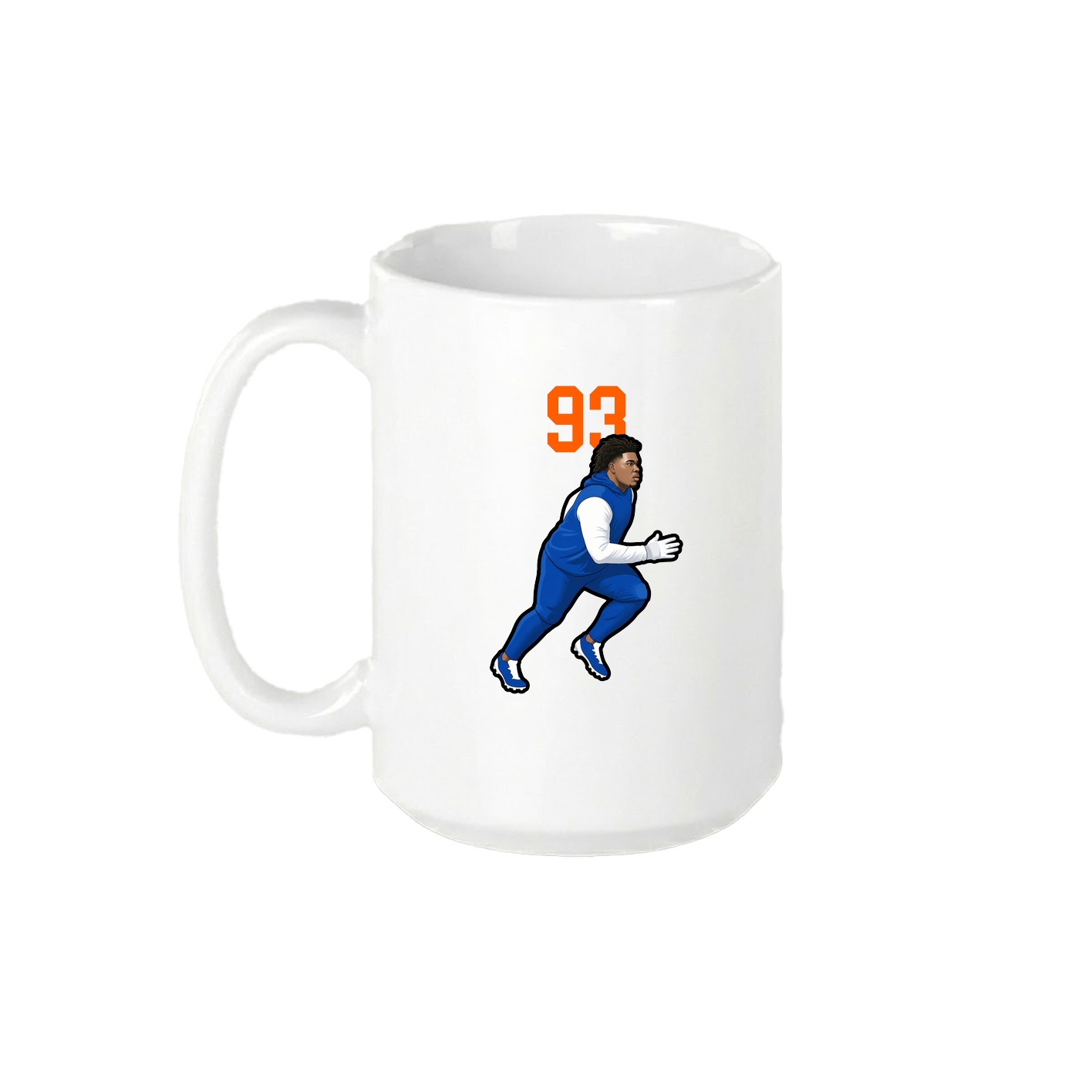 15oz Coffee Mug — Number Top in White