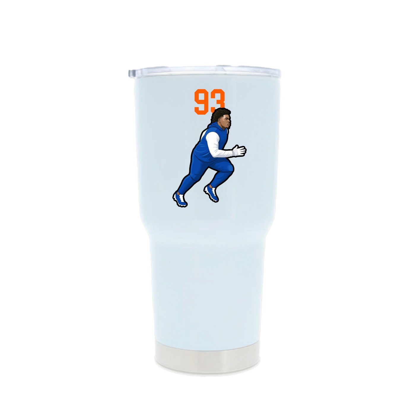 30oz Stainless Steel Tumbler — Number Top in White