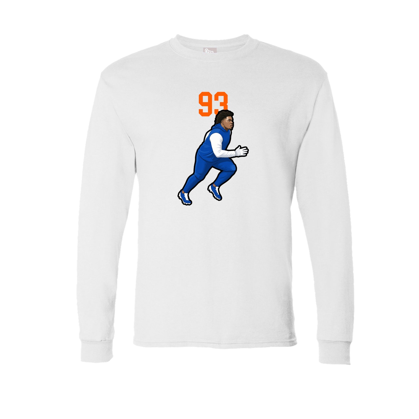 Long Sleeve Tee — Number Top in White