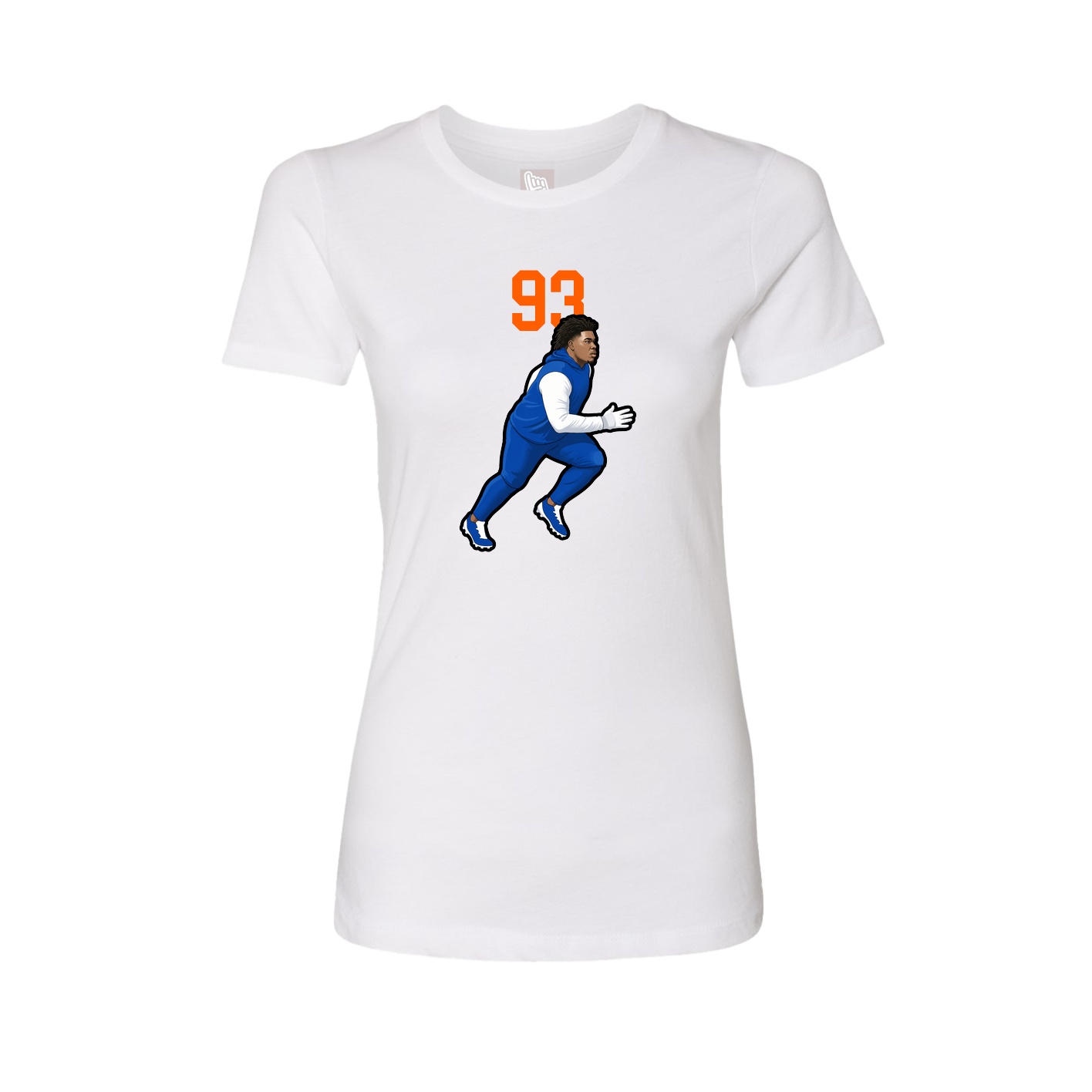 Fitted Women's Tee — Number Top in White