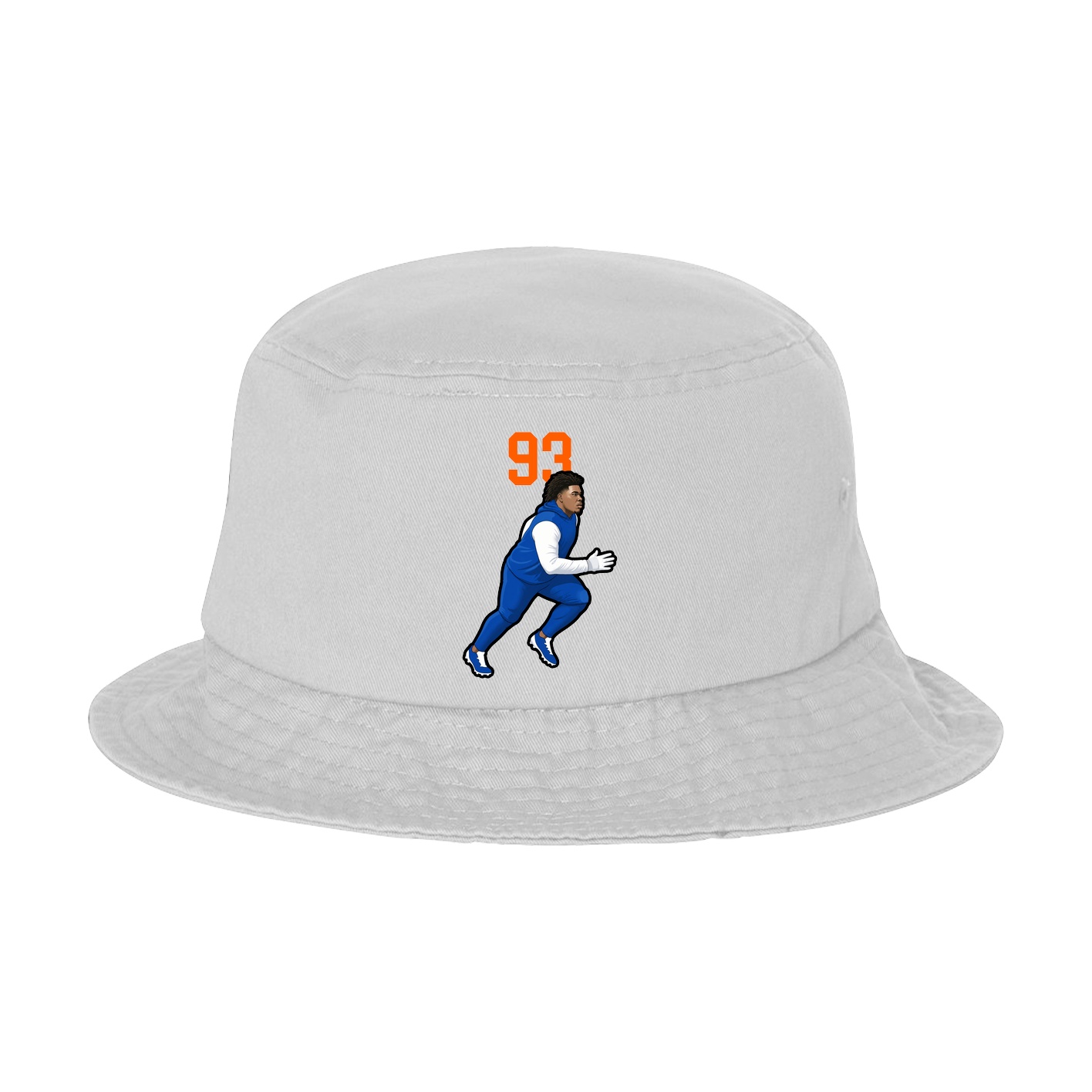 Bucket Cap — Number Top in White