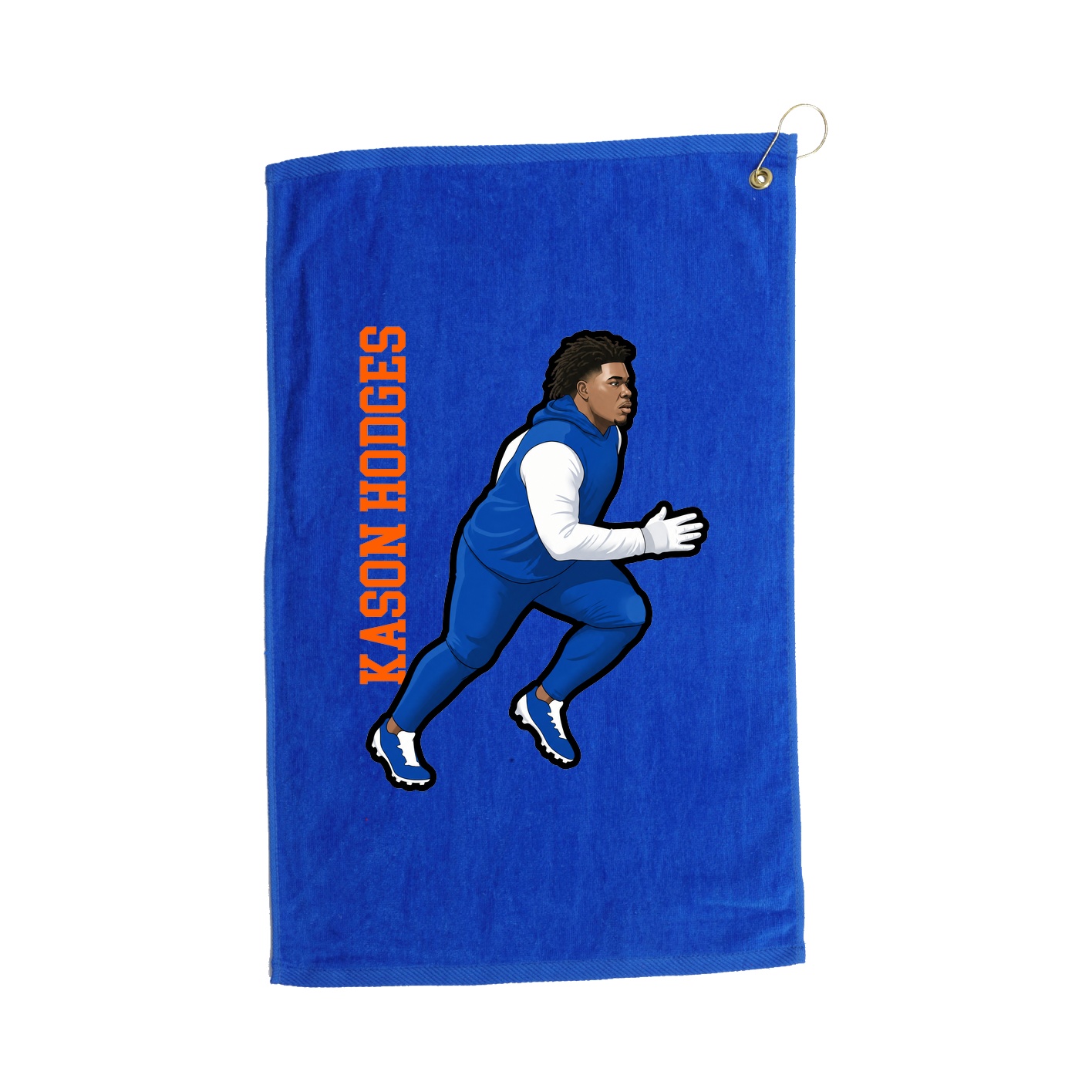 Golf Towel — Name Vertical in Royal