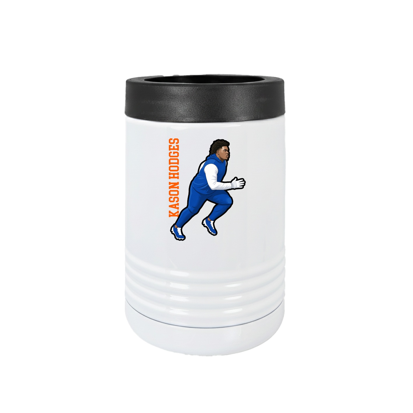 Beverage Holder — Name Vertical in White