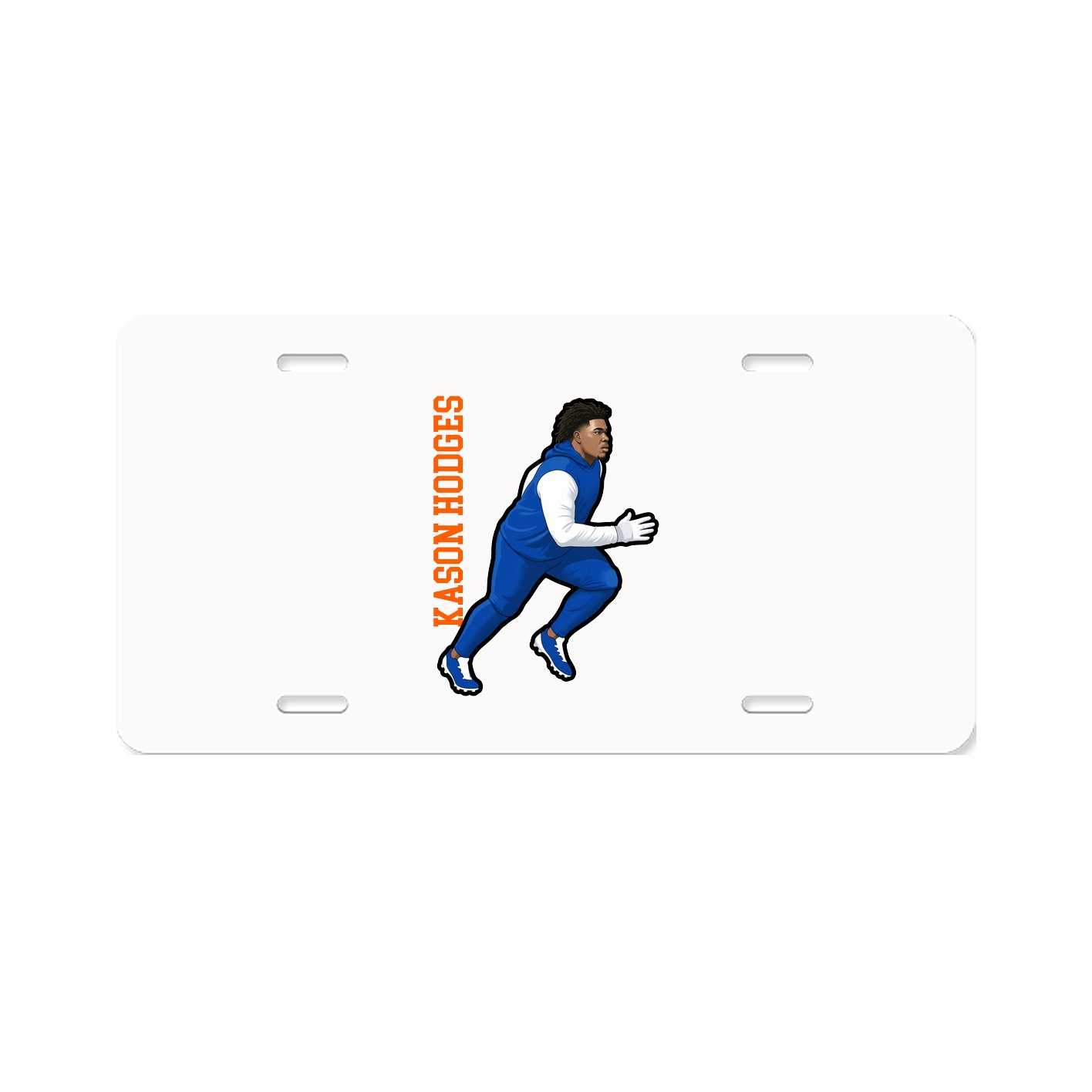 License Plate — Name Vertical in Classic