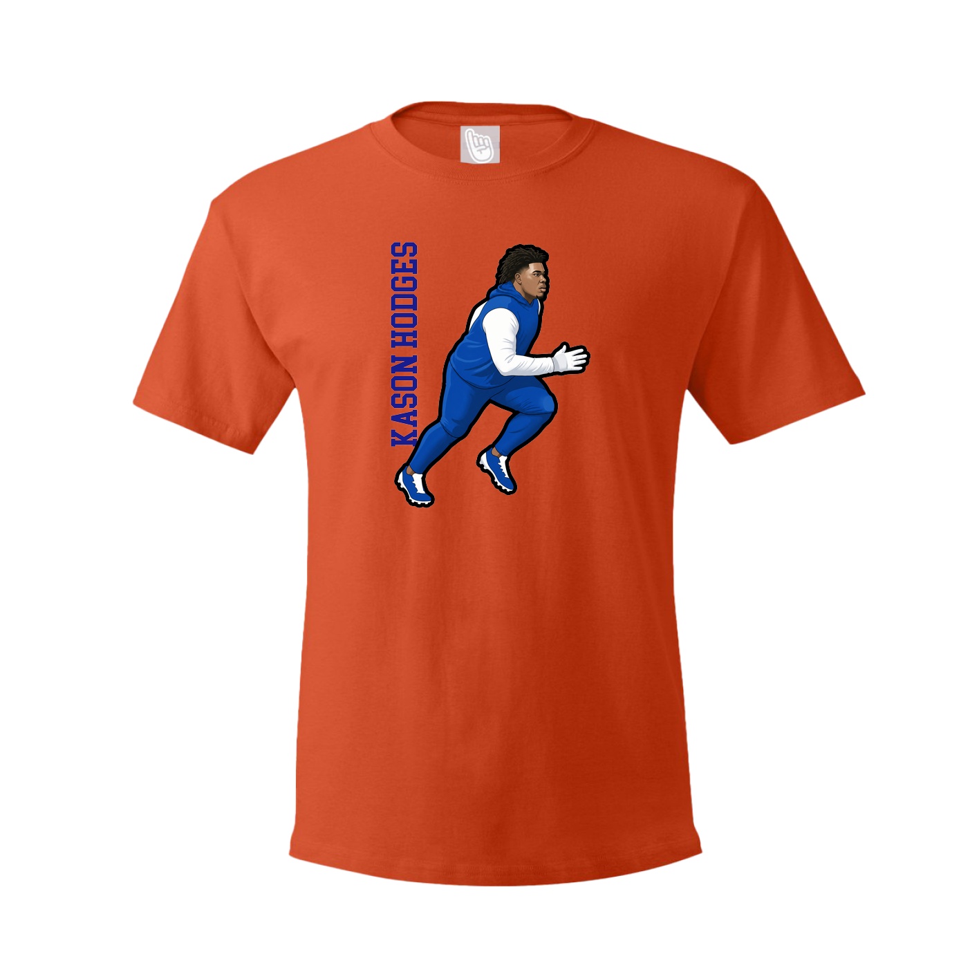 Youth Tee — Name Vertical in Orange