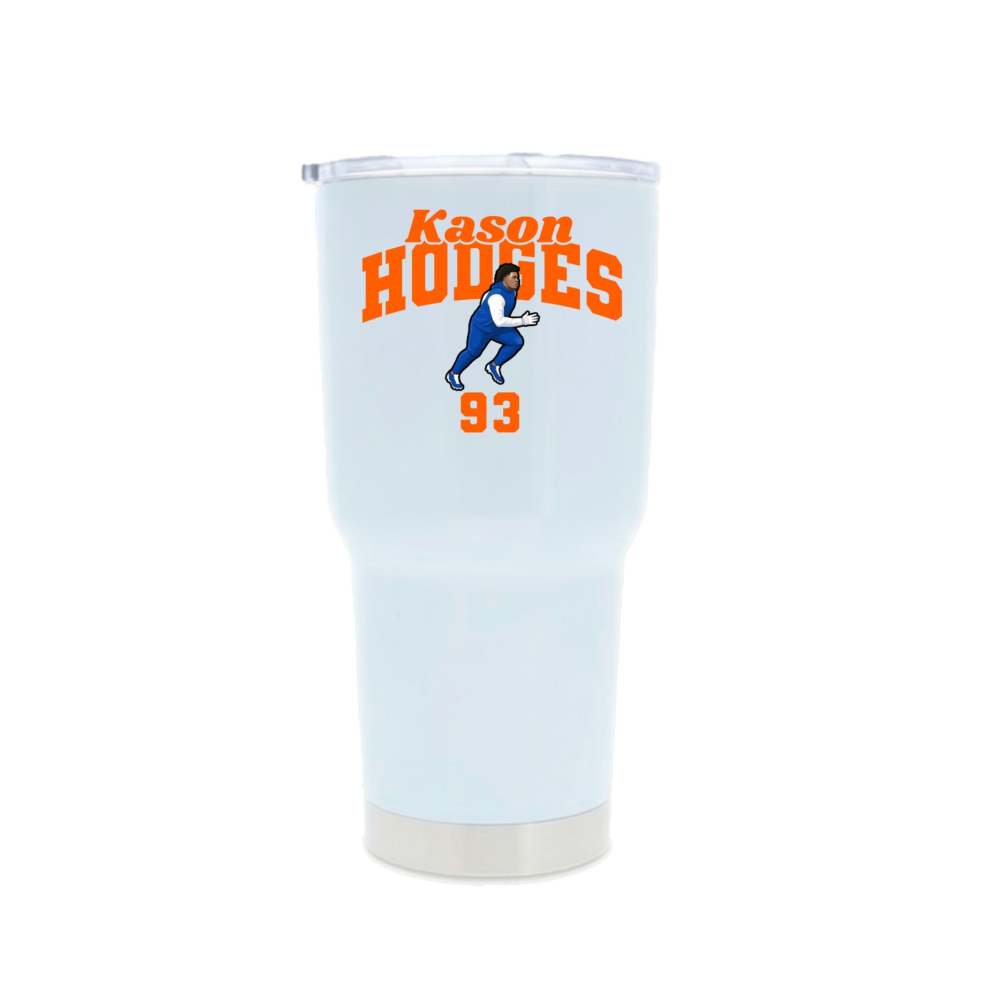 30oz Stainless Steel Tumbler — Signature Arch in White