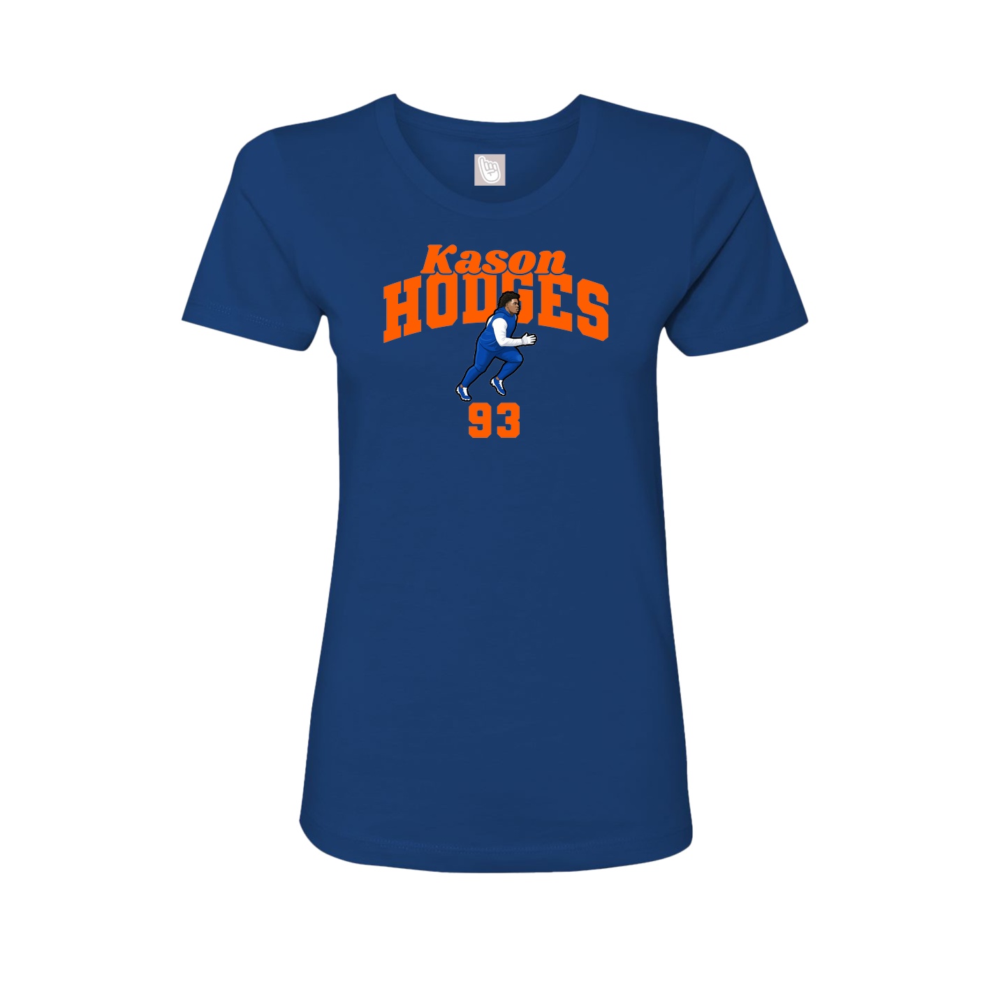 Fitted Women's Tee — Signature Arch in Royal