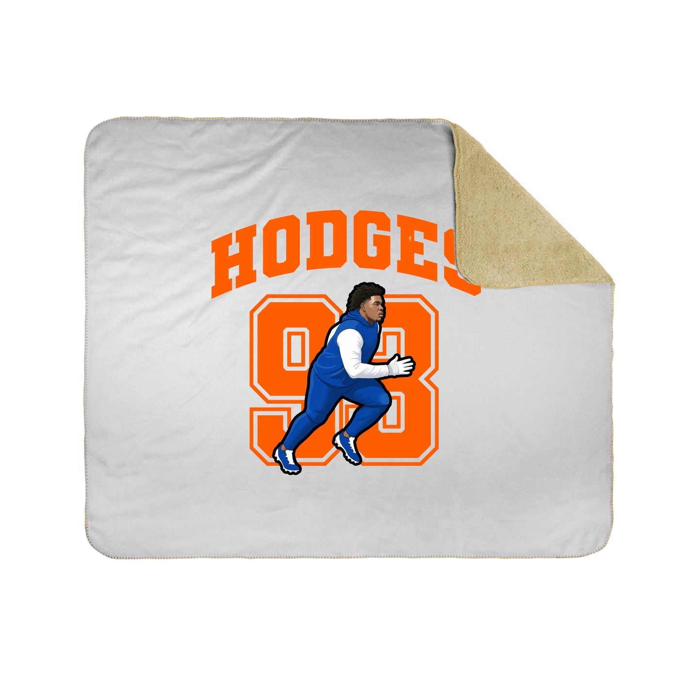 Throw Blanket — Number in White