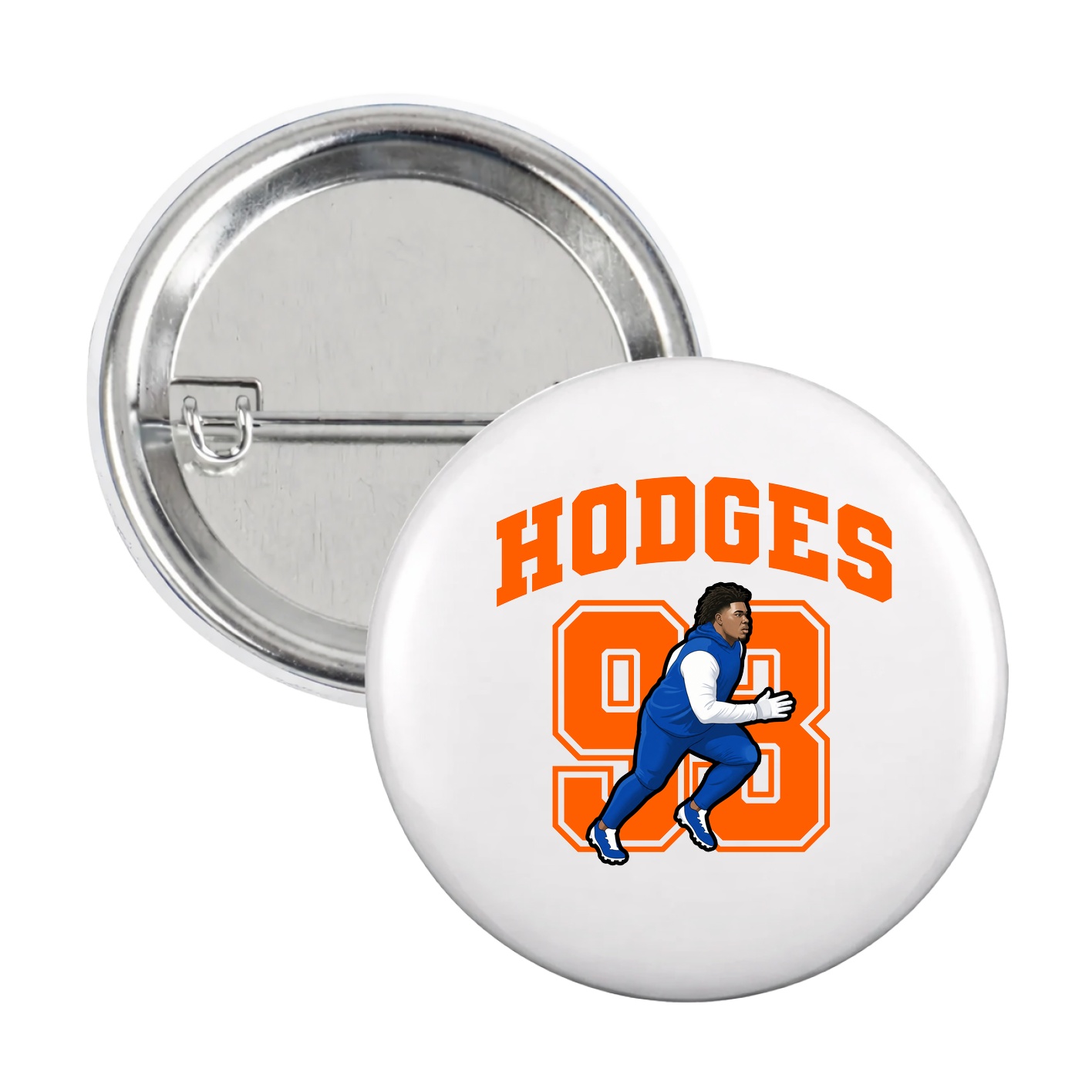 Game Day Button — Number in White