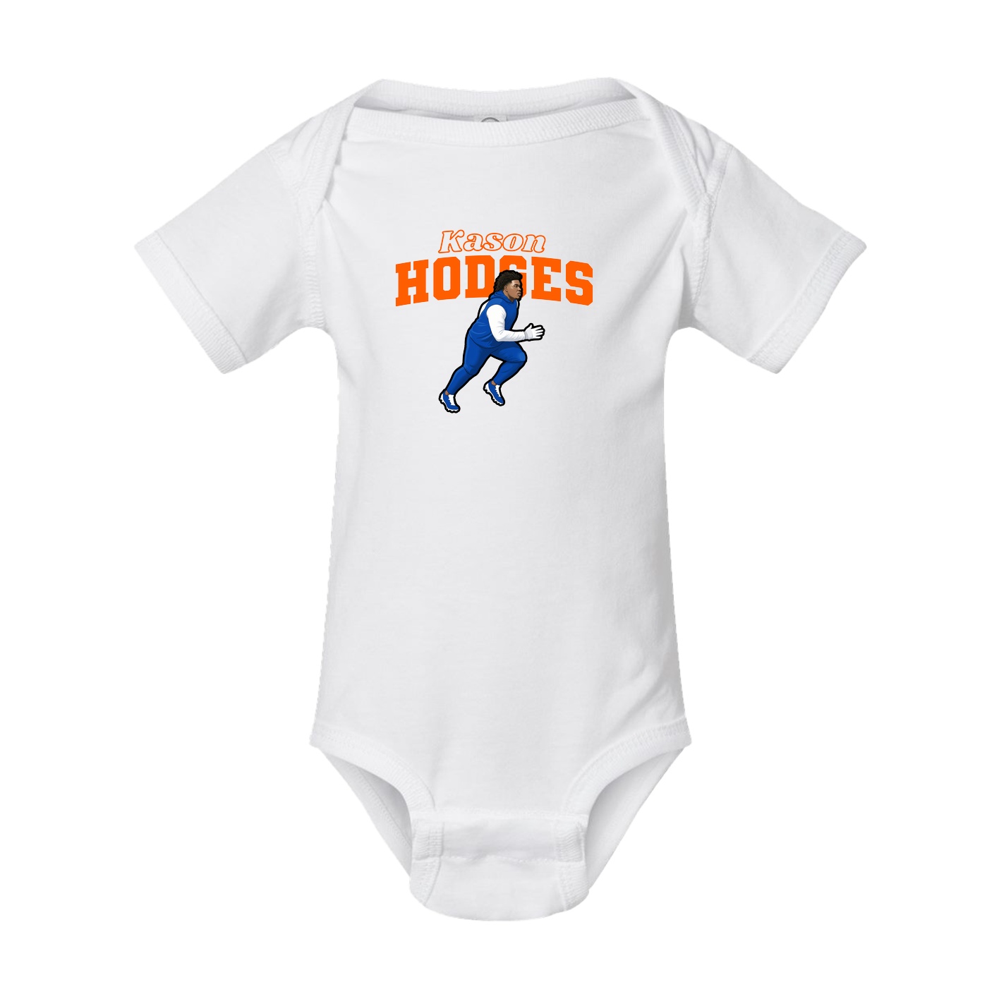 Baby Onesie — Name Arch in White