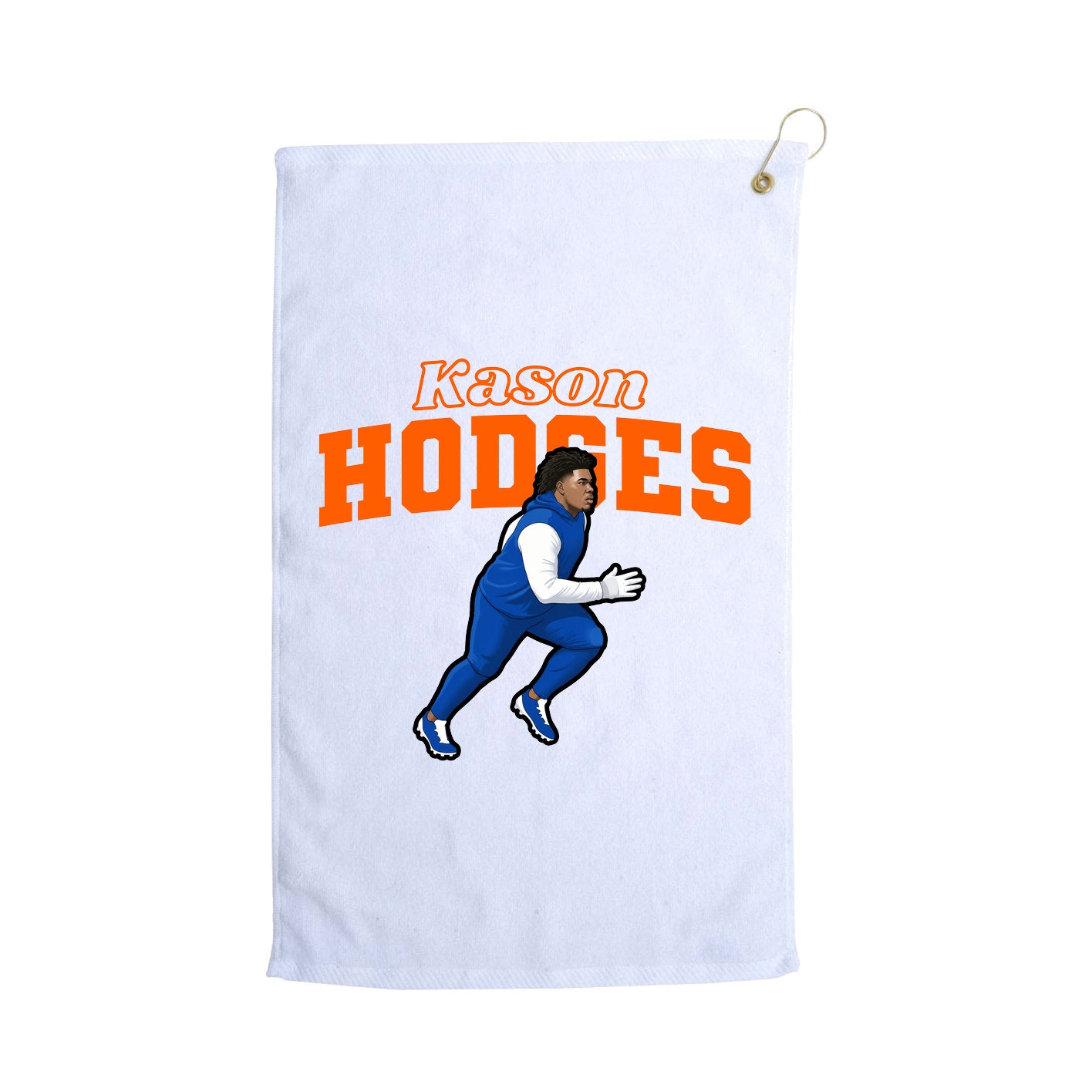 Golf Towel — Name Arch in White