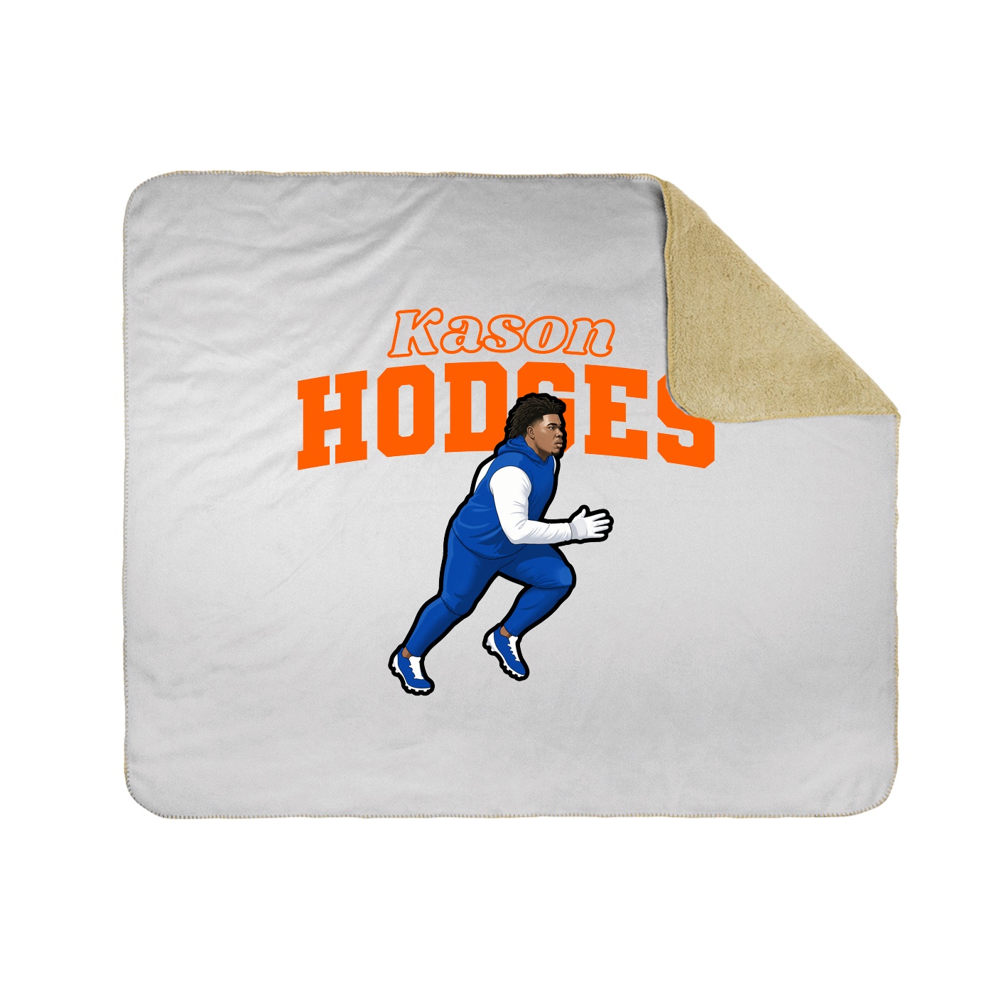 Throw Blanket — Name Arch in White