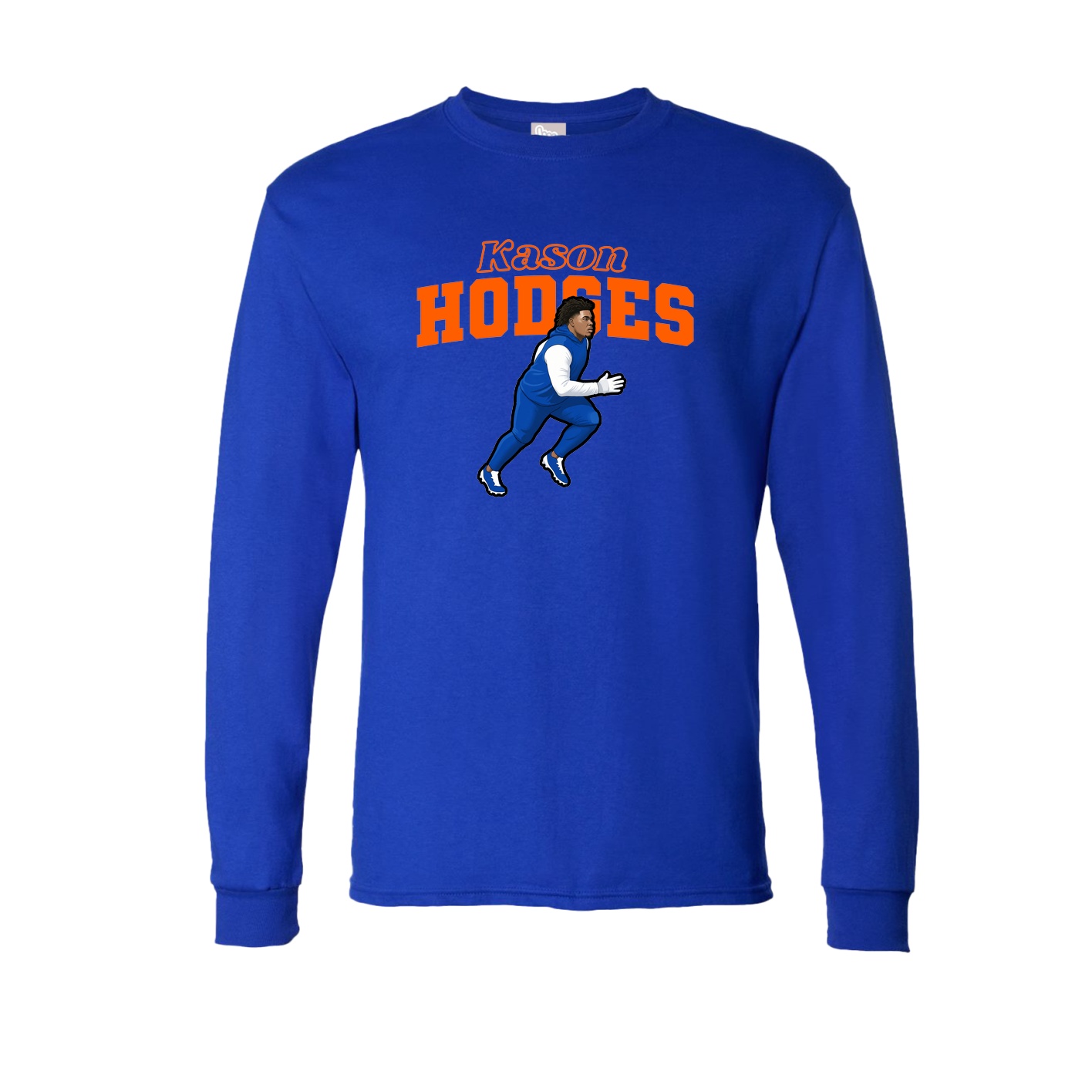 Long Sleeve Tee — Name Arch in Royal