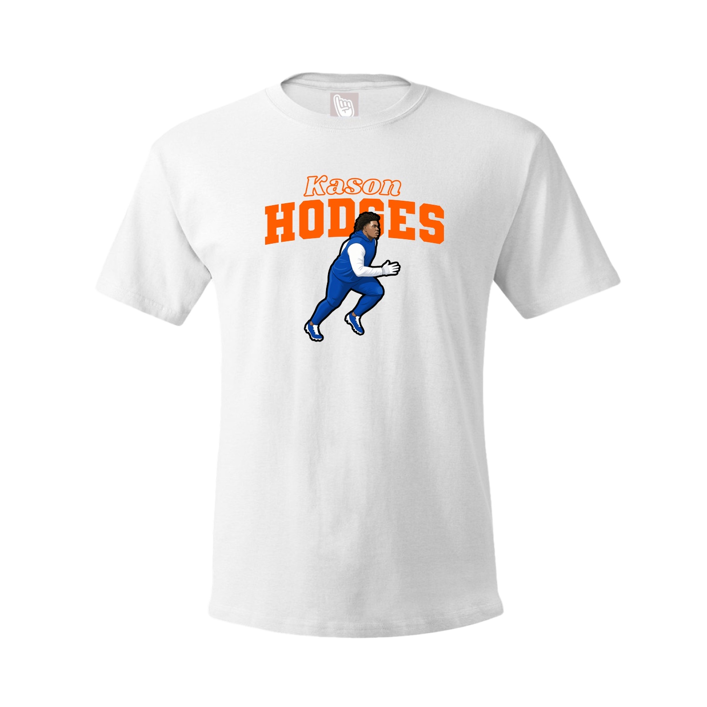 Youth Tee — Name Arch in White