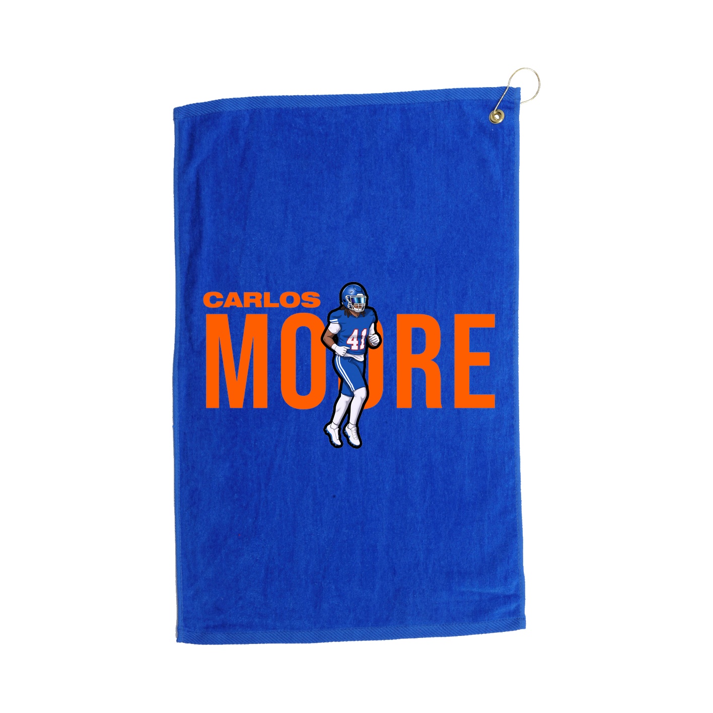 Golf Towel — Player Name in Royal