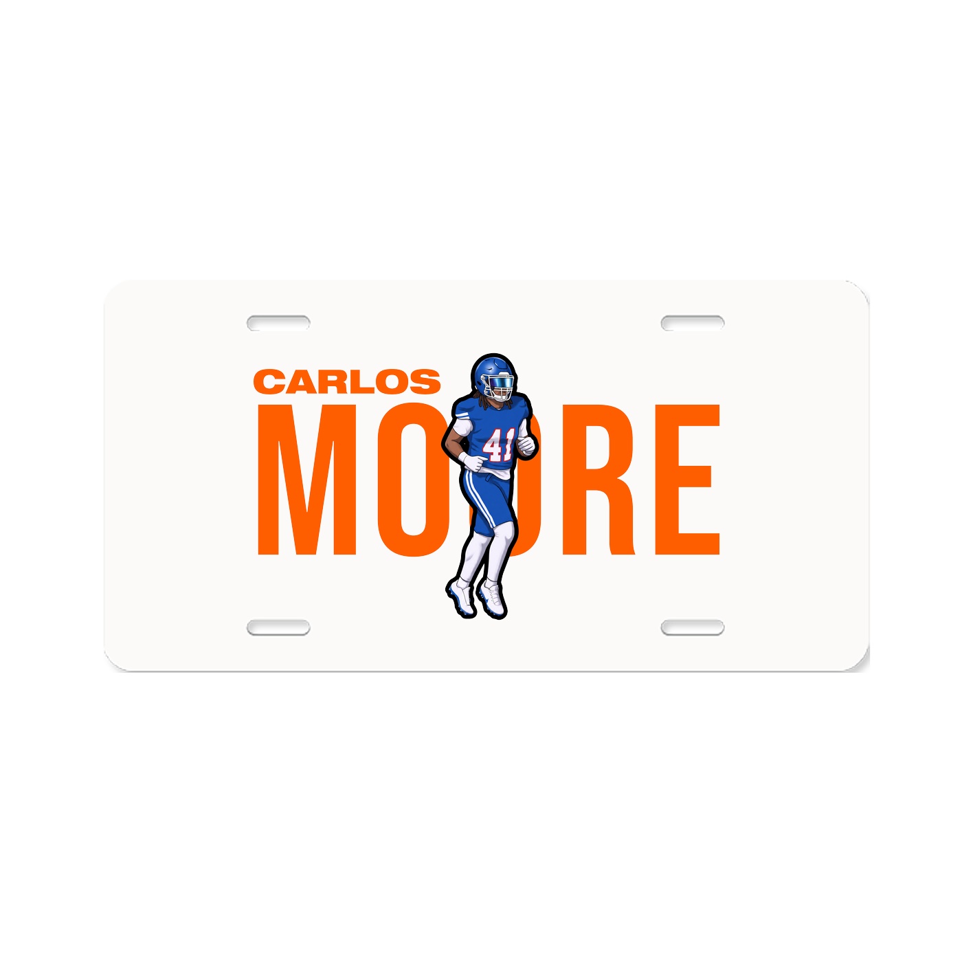 License Plate — Player Name in Classic