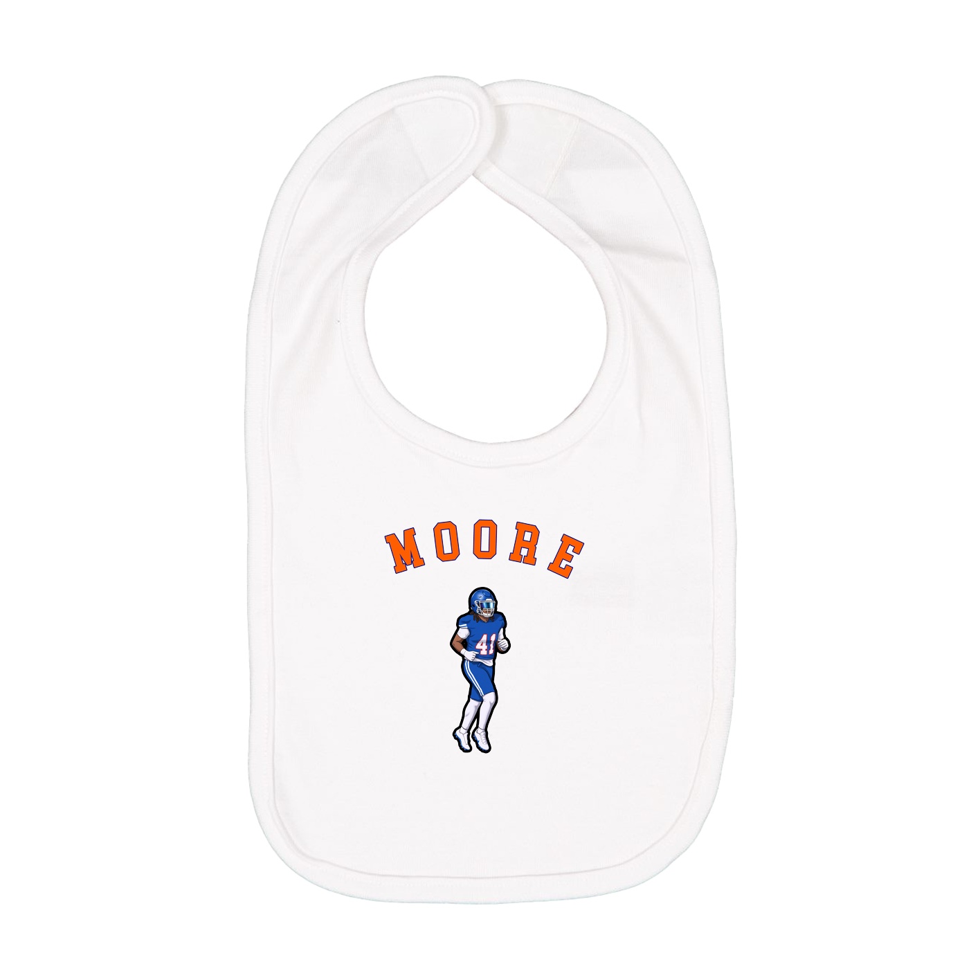 Infant Bib — Shirsey Arch in White